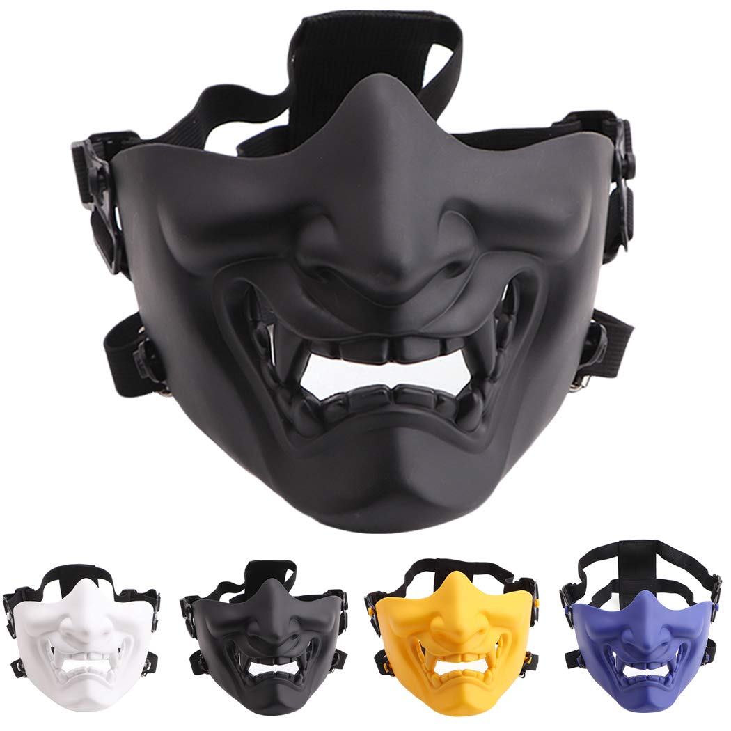 Outgeek Tactical Airsoft Mask - Half Face Protective Gear for CS Cosplay, Paintball, Hunting & Shooting | Halloween Costume Accessory | Lightweight & Durable for Outdoor Sports & Airsoft Battles