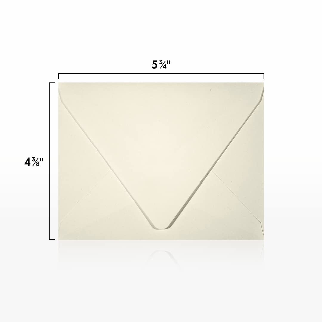 A2 Contour Flap Envelopes 4 3/8 x 5 3/4 Inches - 100% Recycled Natural Kraft Paper - Pack of 1000 - Perfect for Mailing, Invitations & Business Correspondence