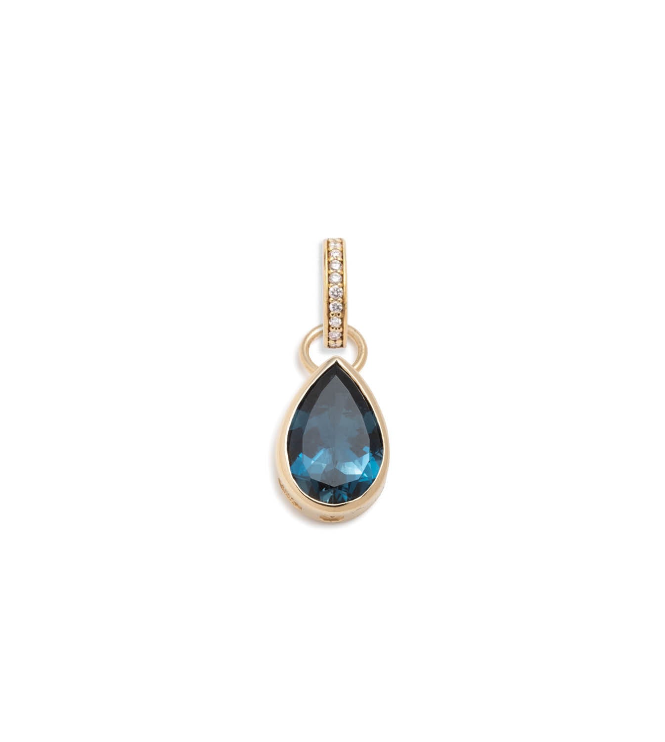 4.3ct London Blue Topaz Pear Pendant Necklace with Annex Link - Elegant Jewelry Gift for Her - Perfect for Anniversaries, Weddings & Special Occasions