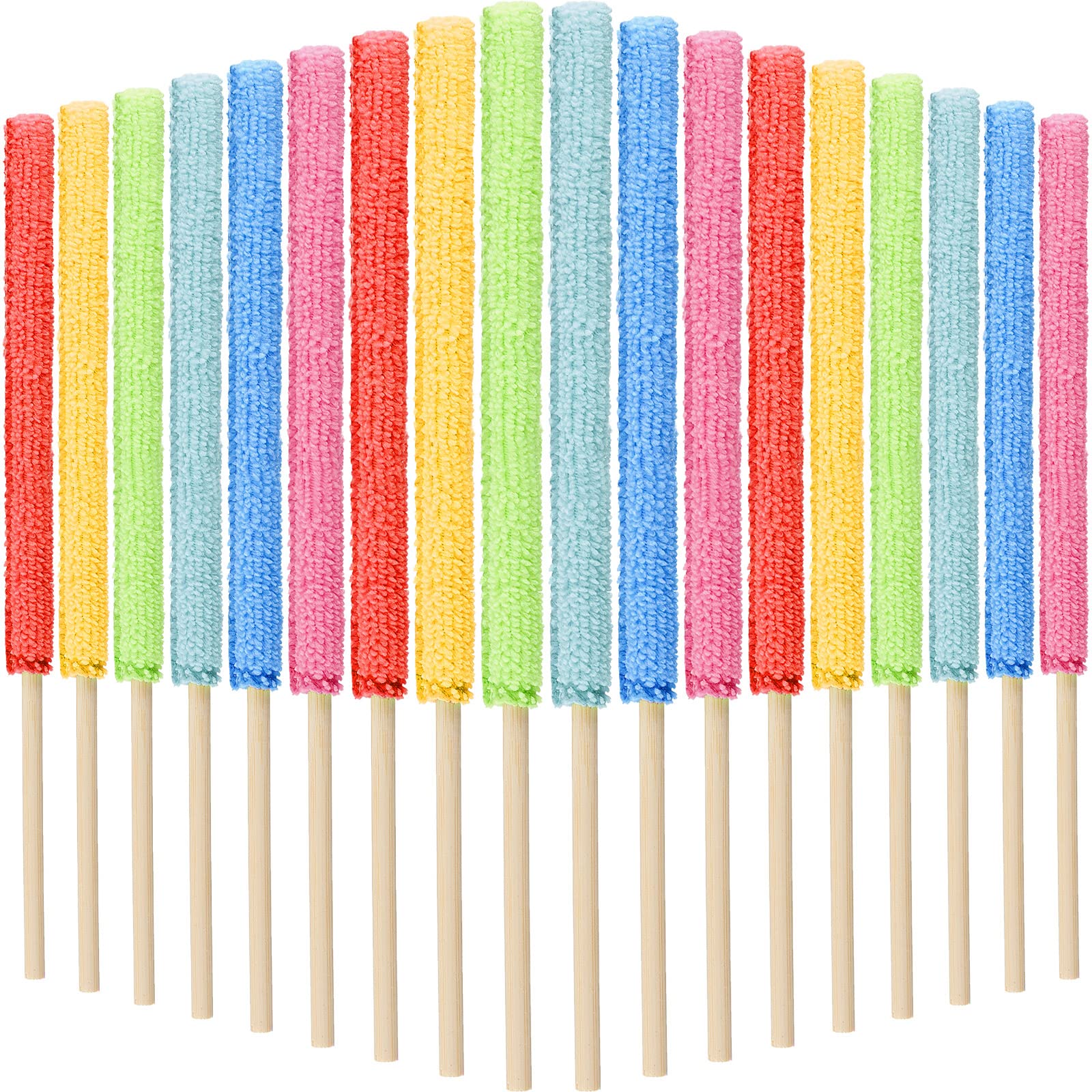 Honeydak 24-Piece Microfiber Detail Duster Sticks Set - Mini Cleaning Brushes for Car Vents, Home Air Vents, Windows & Tight Spaces - Dust Removal Tool for Electronics, Keyboards & Small Crevices