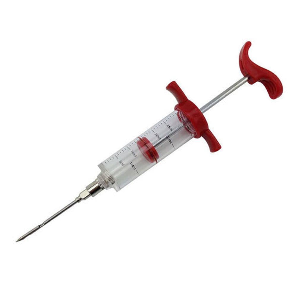 Premium Stainless Steel Marinade Injector for Meat & Poultry - Flavor Syringe for Juicy BBQ, Turkey, Chicken & Steak - Essential Cooking Tool for Thanksgiving, Christmas & Grilling Parties