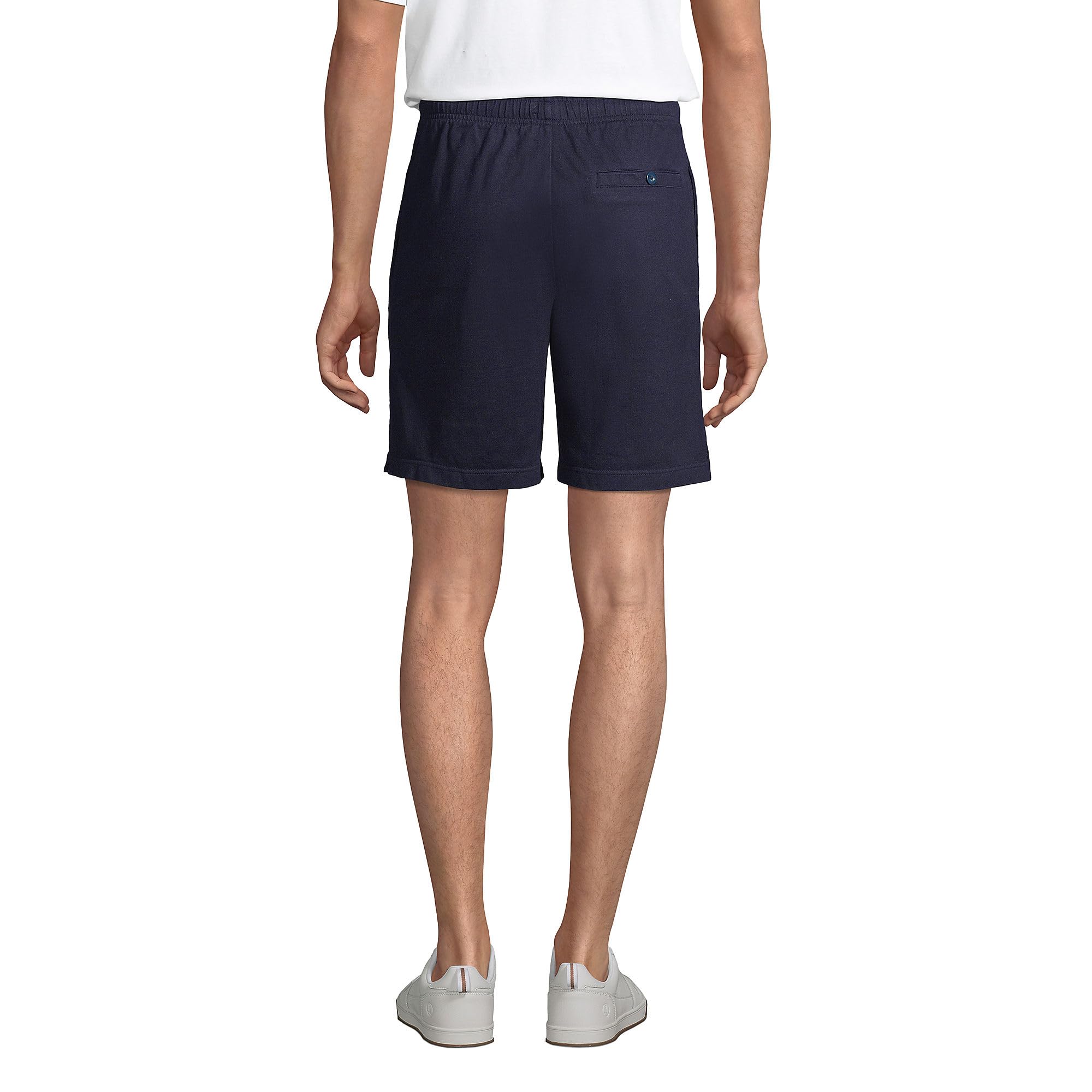 Lands' End Men's Jersey Knit Shorts - Comfortable Casual Shorts for Men, Breathable Summer Shorts with Elastic Waistband | Perfect for Beach, Gym, Lounge & Outdoor Activities