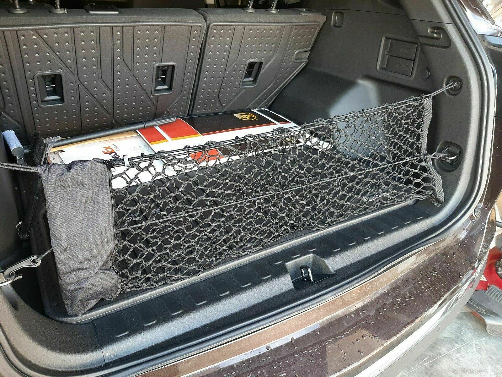 Premium Mesh Rear Trunk Organizer Cargo Net for GMC Terrain 2018-2023 | Envelope Style SUV Storage Net | Durable Vehicle Carrier Organizer - Perfect for Road Trips, Grocery Shopping & Sports Equipment Storage