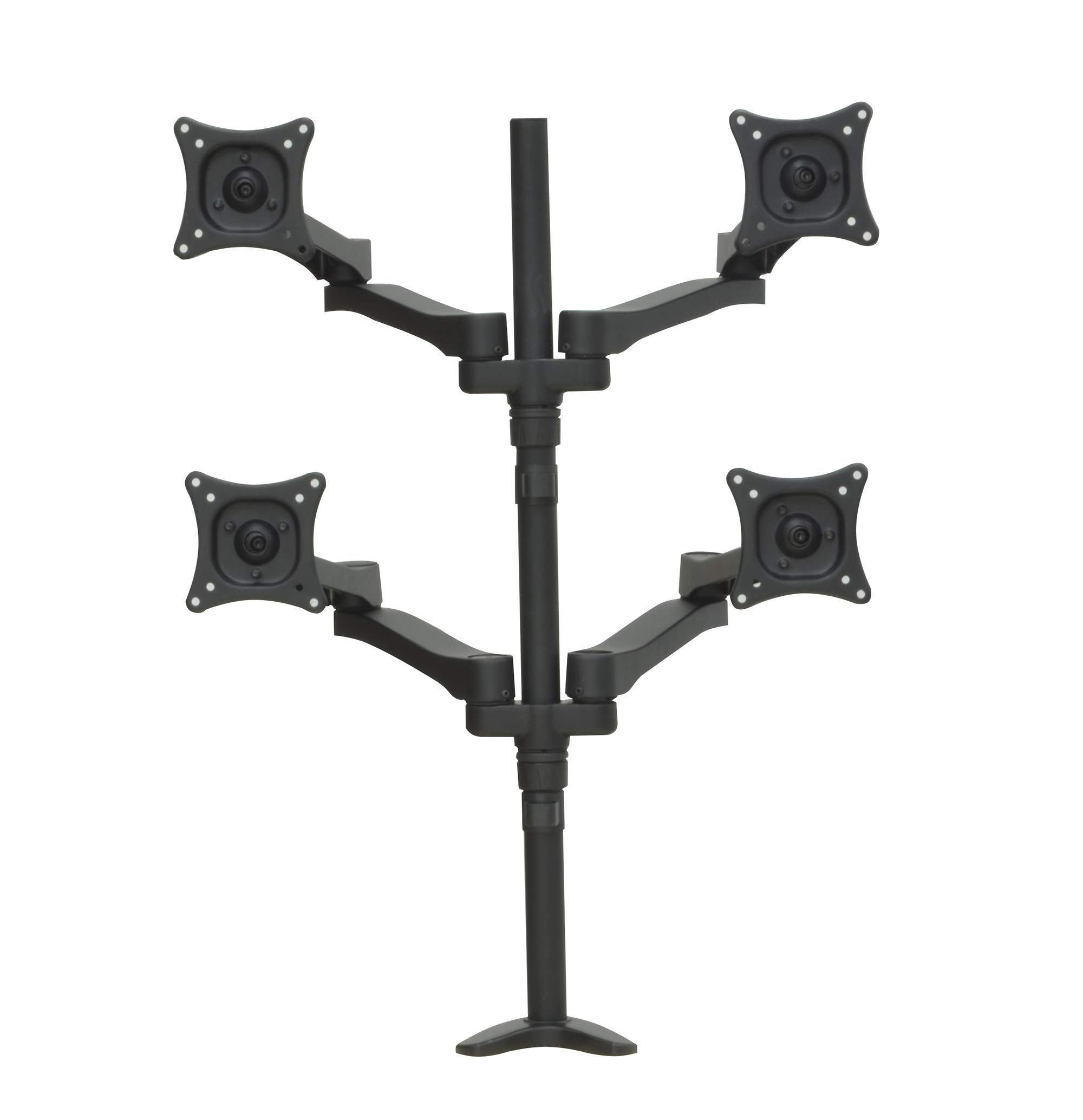 Regency Quad Screen Articulating Monitor Mount - Adjustable 4 Monitor Stand for Home & Office - Ergonomic VESA Compatible Desk Mount for Computer Screens (Perfect for Gaming, Trading & Multi-Tasking Workspaces)