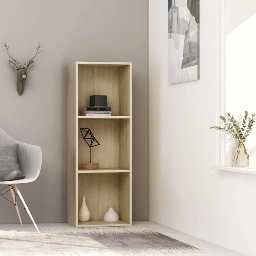 Freestanding Bookcase & Storage Cabinet - Chipboard Bookshelf for Books, Decorations & Display - Perfect for Living Room, Bedroom & Office Organization