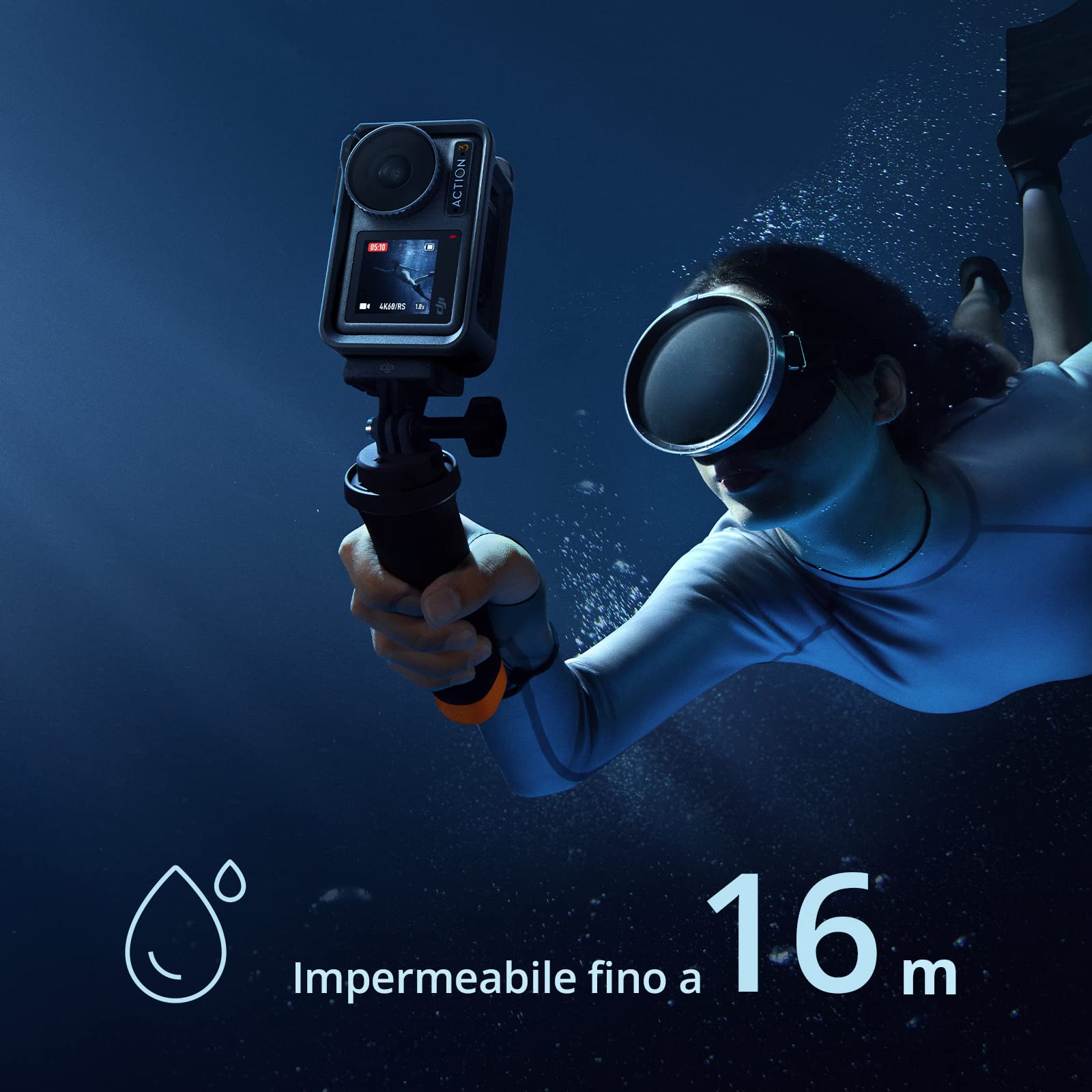Osmo Action 3 Biking Combo - 4K Waterproof Action Camera with Ultra-Wide FOV, HorizonSteady Stabilization, Bike Handlebar Mount - Perfect for Motorcycle, Cycling & Outdoor Sports Adventures
