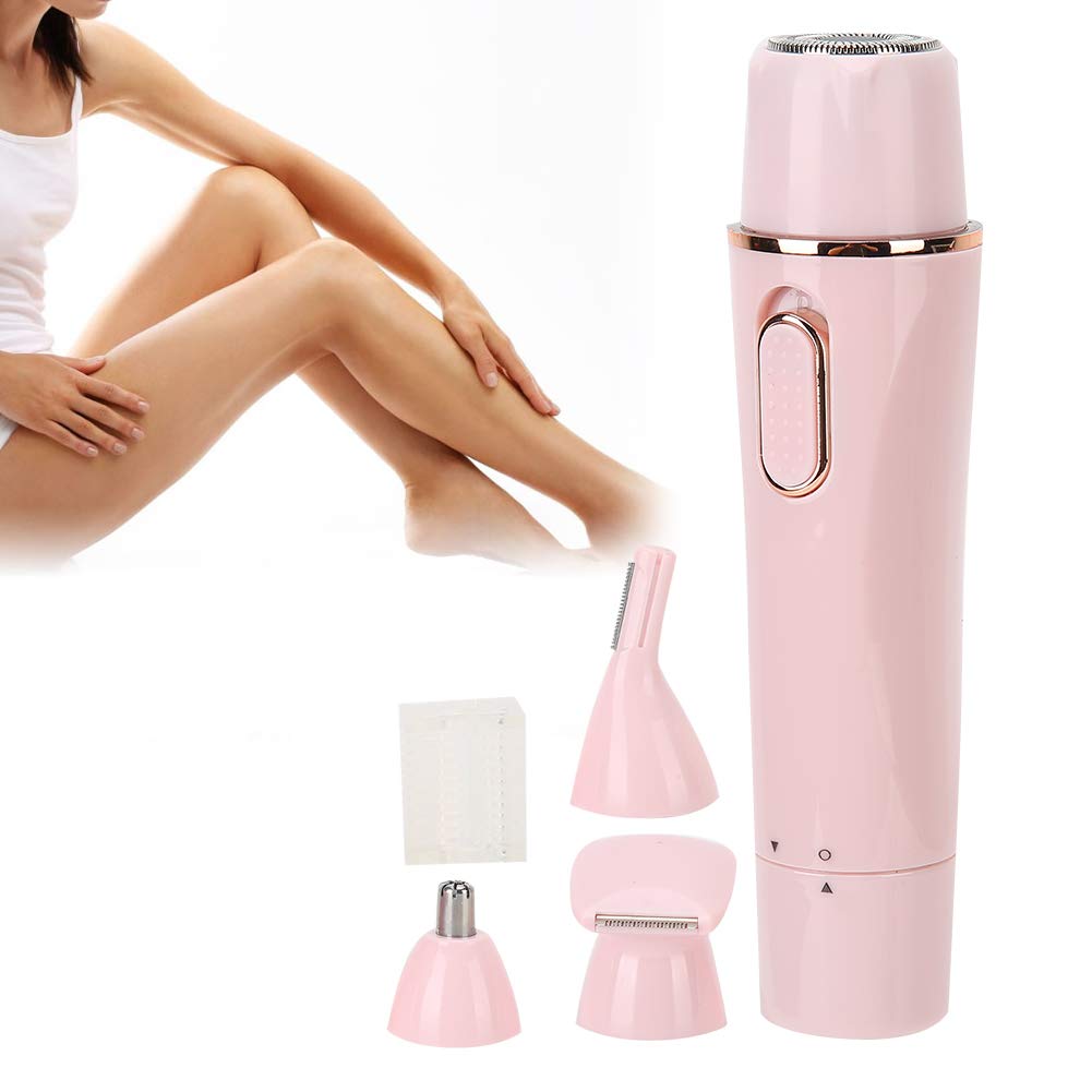 Best Women's Hair Removal Shaver - 4-in-1 USB Rechargeable Shaver for Face, Arms, Armpits & Body - Smooth Skin at Home or Travel