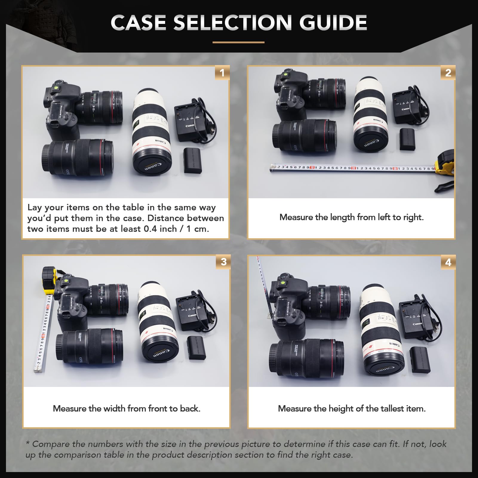 Lykus HC-4110 Waterproof Hard Protective Case with Customizable Foam Insert - 41x36x13cm Interior for 16