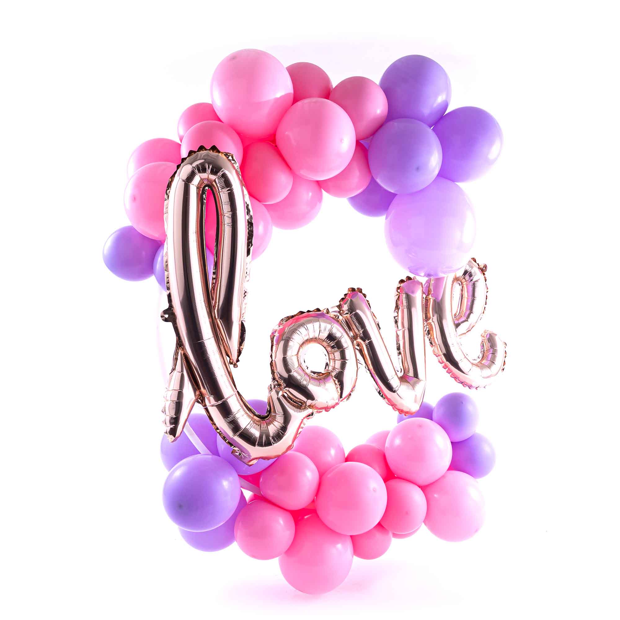 Balloon Hoop Kit - Love Pink & Purple Balloon Arch Decor | Perfect for Birthday Parties, Baby Showers & Wedding Decorations