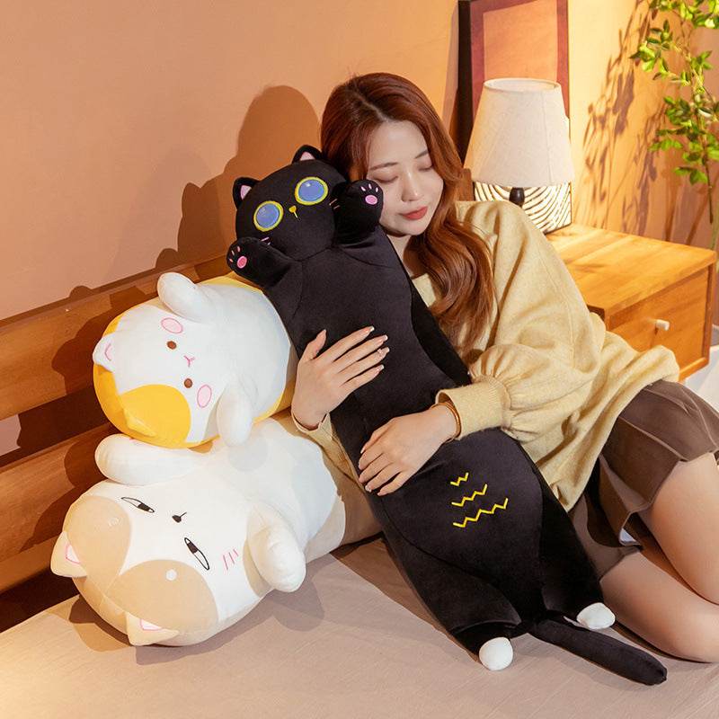 Giant Long Cat Plush Stuffed Animal - 4.2ft Extra Large Fluffy Plush Toy for Kids & Adults | Perfect for Cuddling, Home Decor, and Gifts