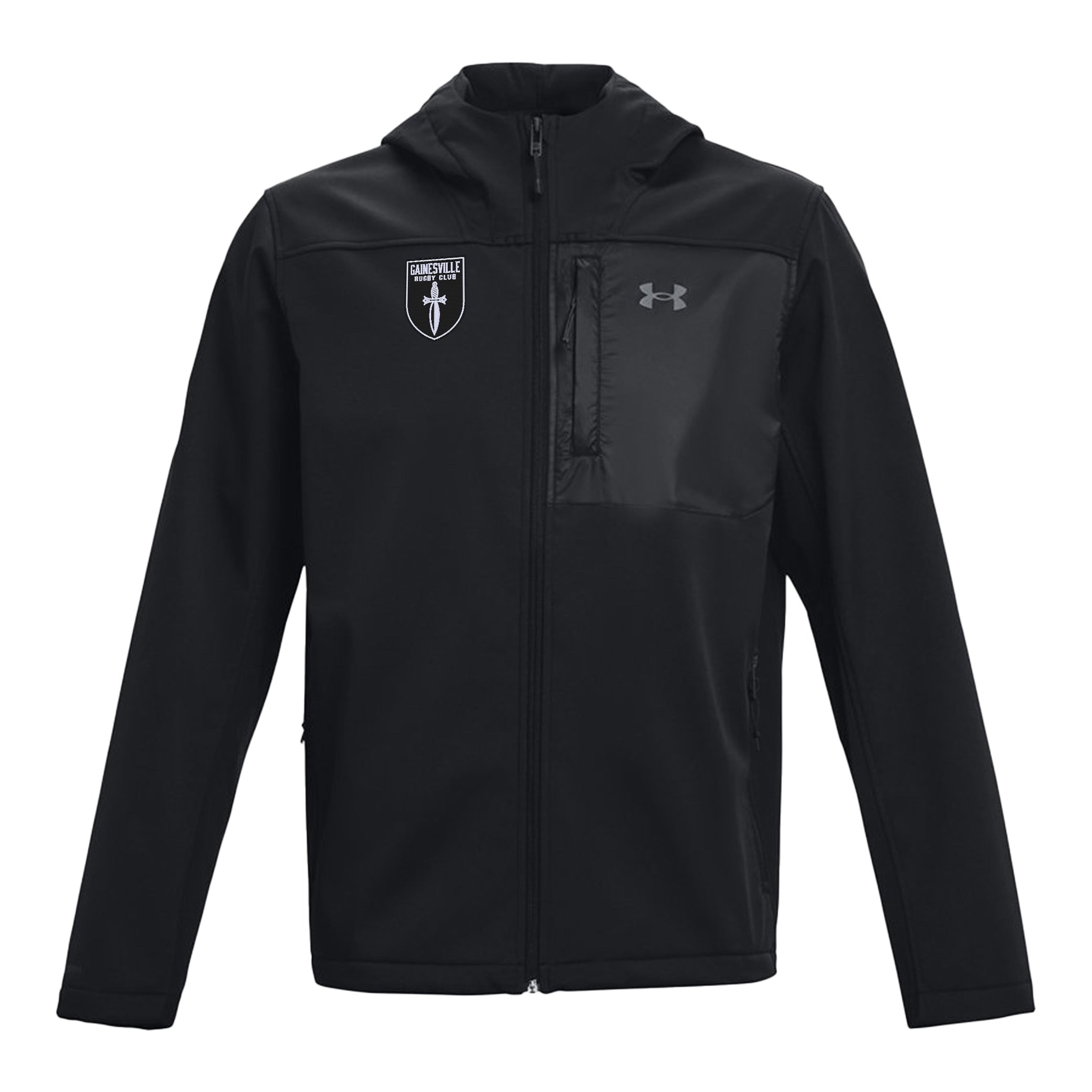 Gainesville Spartans RFC UA CGI Hooded Jacket - Lightweight Waterproof Windbreaker for Rugby & Outdoor Sports | Perfect for Training, Hiking & Cold Weather