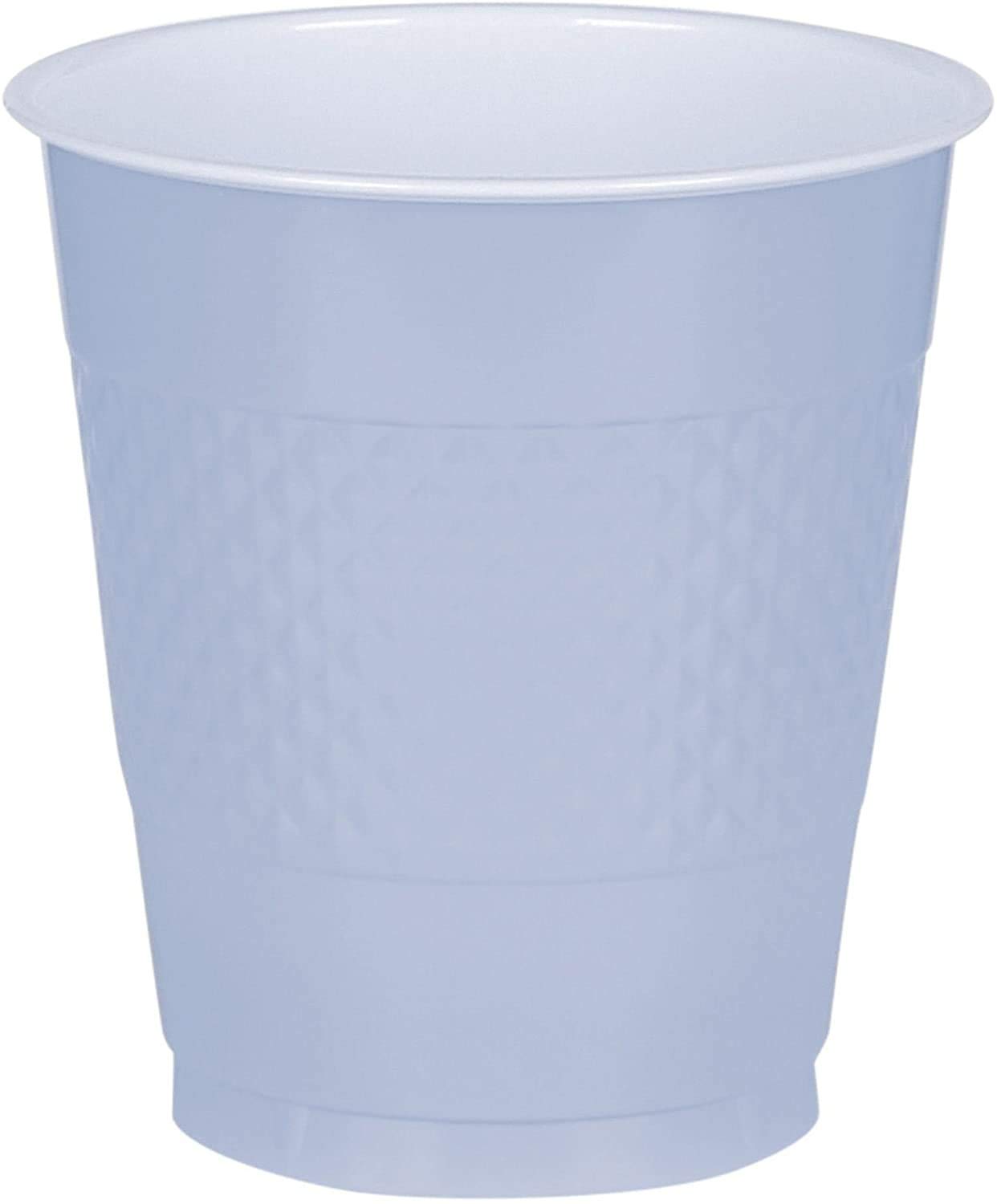 Amscan Pastel Blue Plastic Cups 9 Oz, 20 Count - Disposable Party Cups for Birthday, Baby Shower & Summer BBQ | Durable Tableware for Outdoor Events & Picnics