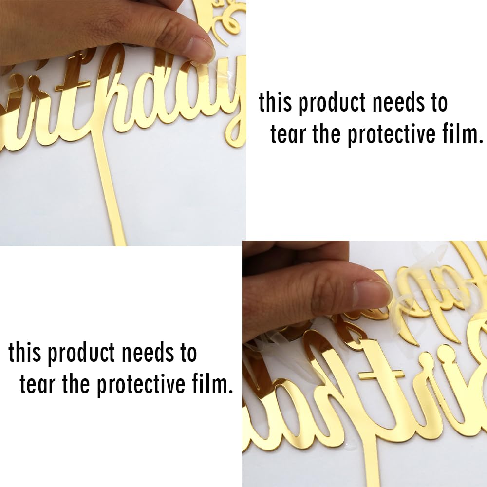 Happy 15th Birthday Cake Topper - Black 15th Birthday Party Decorations for Teens | 50th Anniversary Gold Cake Decor - Perfect for Milestone Celebrations & Special Occasions