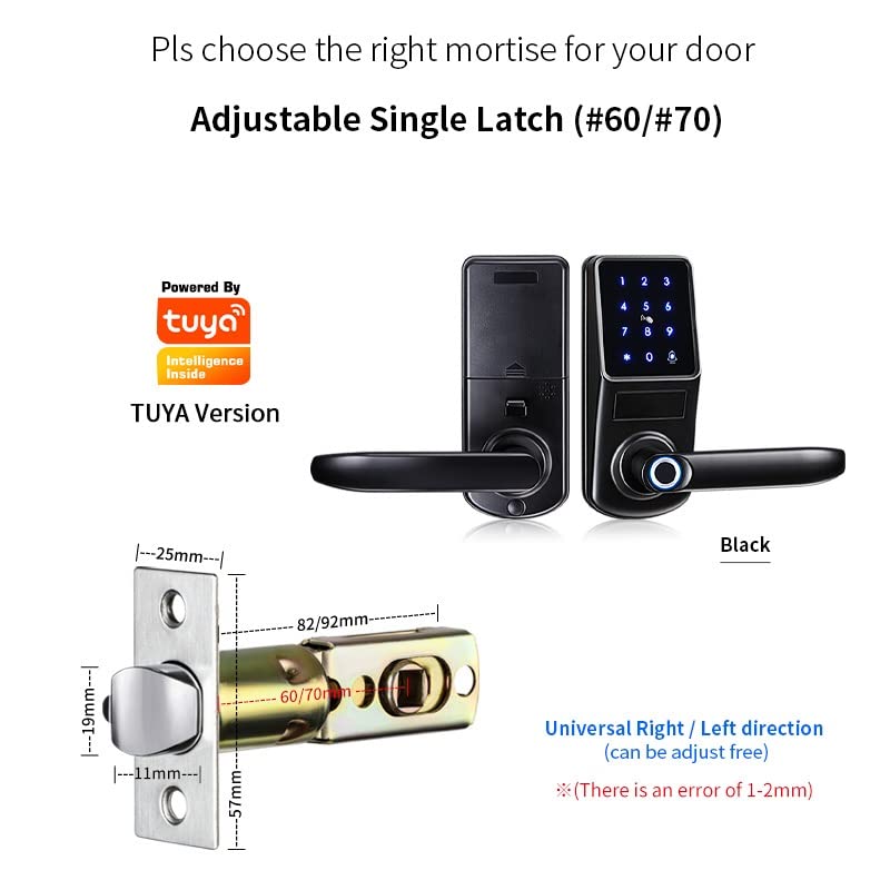 Smart Fingerprint Electronic Door Lock with App Control, Digital Keypad & Remote Unlock - Secure Home & Hotel Security Lock for Front Door, Apartment & Office Access