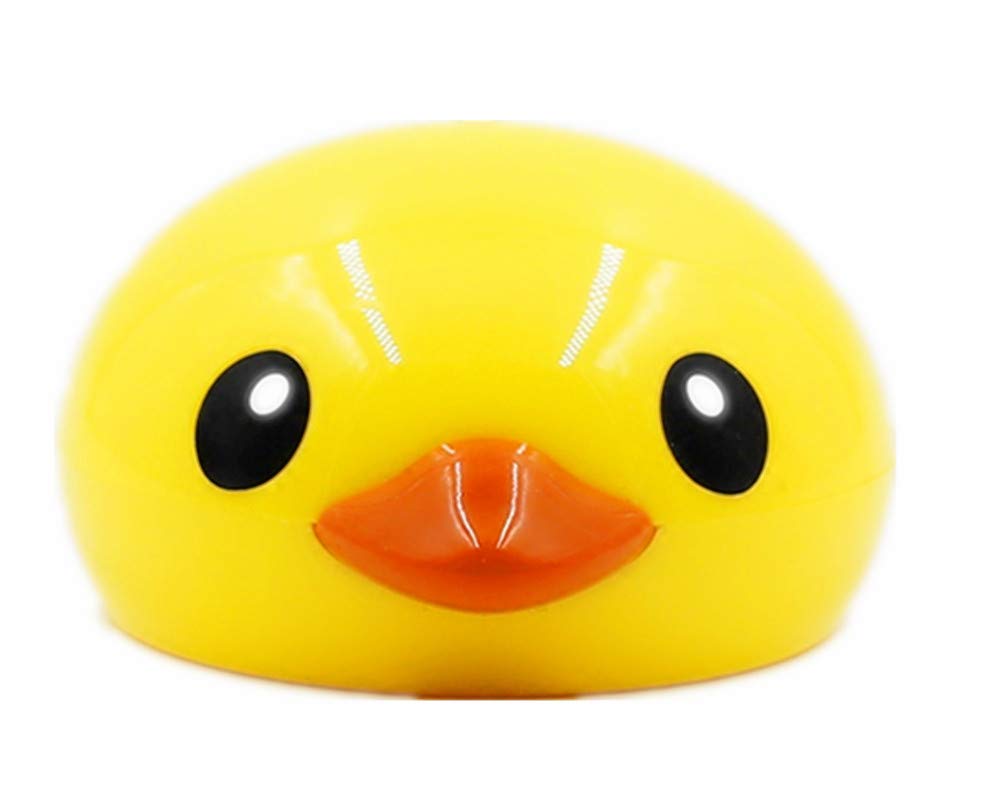 Cute Yellow Duck Contact Lens Case Kit with Mirror - Portable Storage Box for Invisible Glasses - Perfect for Travel, Gym & Daily Use