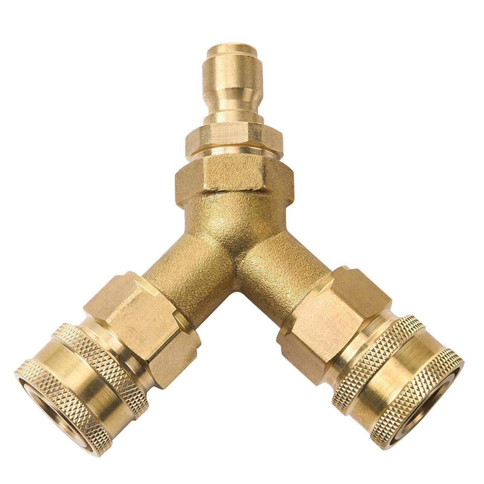 Pressure Washer Tee Splitter Coupler - 3/8