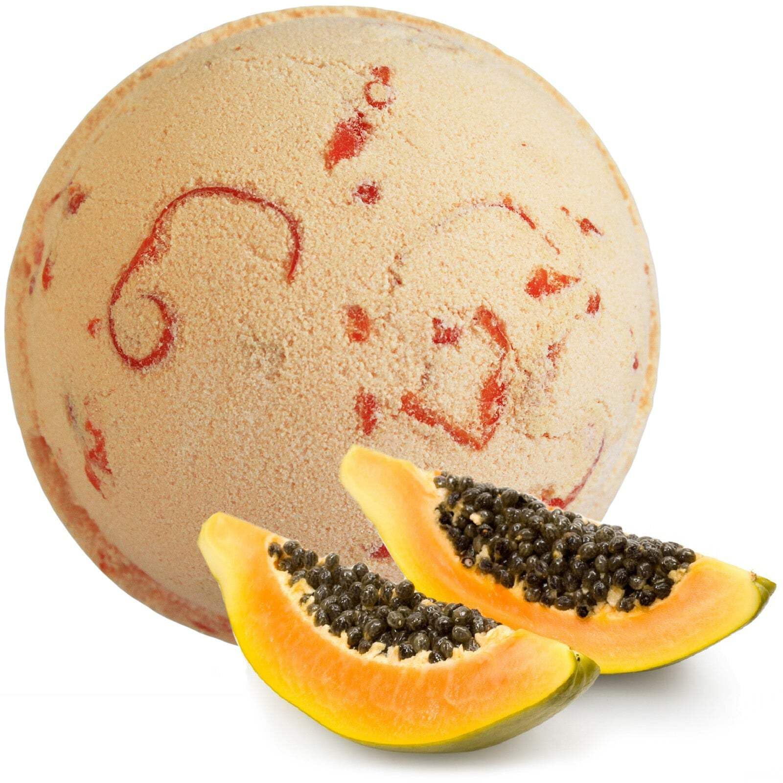 Tropical Paradise Coco Bath Bombs with Papaya Extract - Relaxing Scented Bath Bombs for Spa, Self Care & Gift Giving