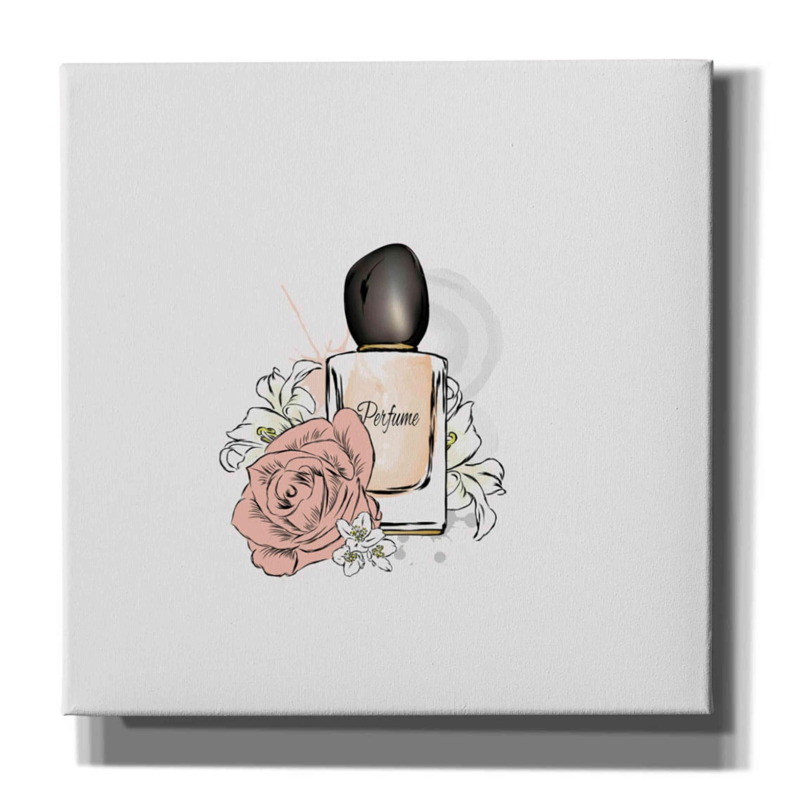 Epic Graffiti 'Perfume I' by Incado - Premium Giclee Canvas Wall Art Print 26x26 Inches - Modern Home Decor for Living Room, Bedroom & Office