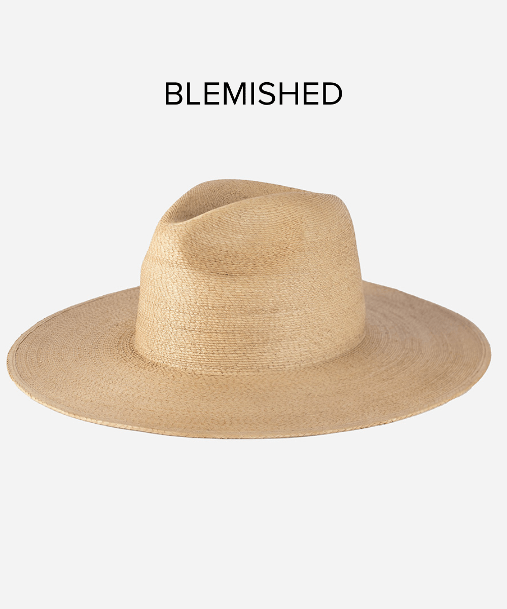 Cara Loren Straw Hat - Women's Wide Brim Sun Hat for Beach, Summer & Outdoor Activities - Blemished