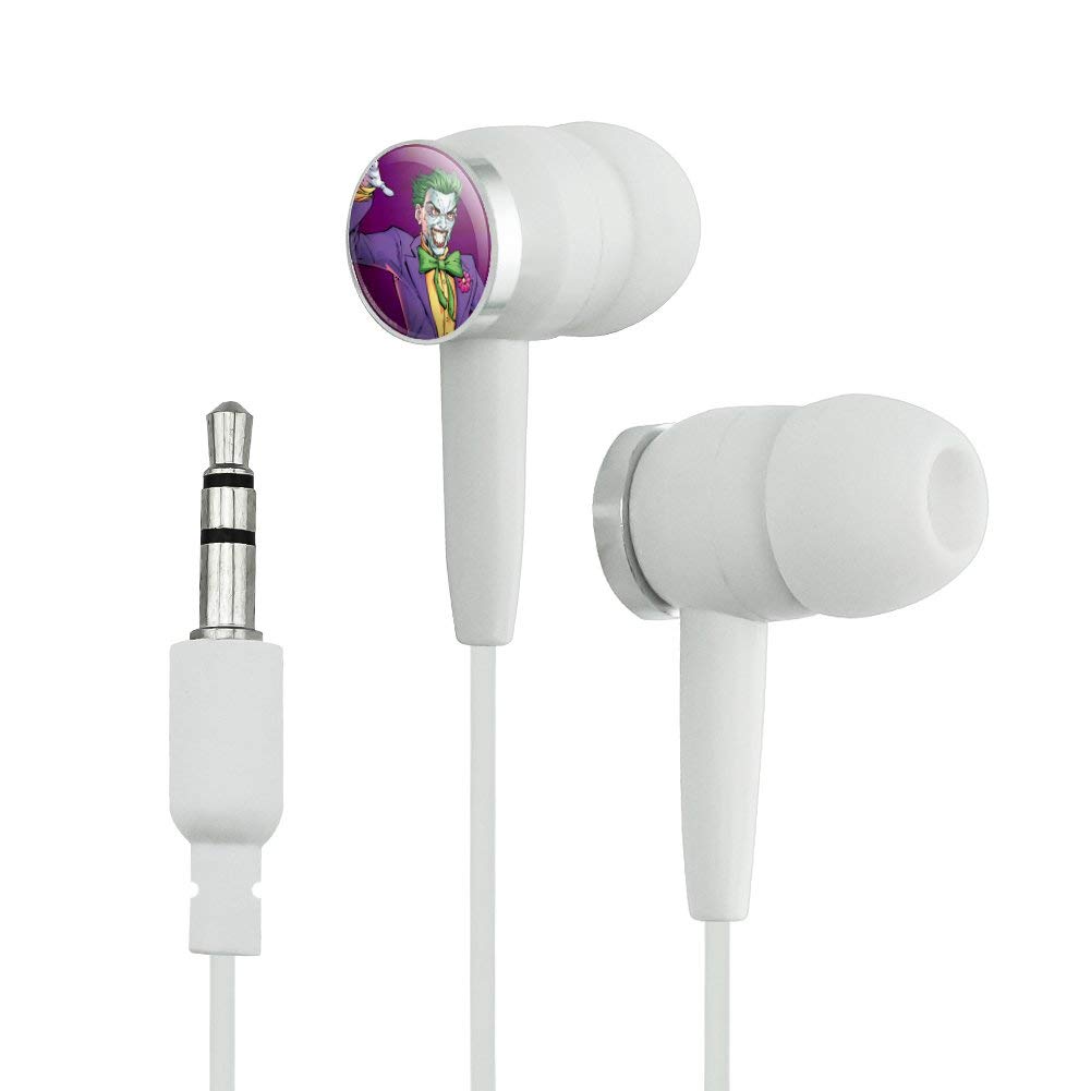 Batman Joker Character Novelty In-Ear Earbud Headphones - Superhero & Villain Themed Wireless Earbuds for DC Comics Fans - Perfect for Cosplay, Gaming, and Movie Watching