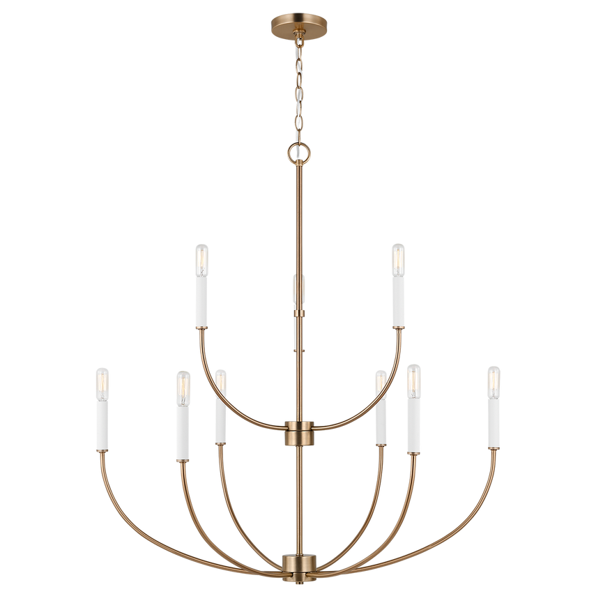Dale 9-Light Modern Chandelier - Elegant Crystal Ceiling Light Fixture for Dining Room, Living Room, Bedroom & Foyer Lighting Decor