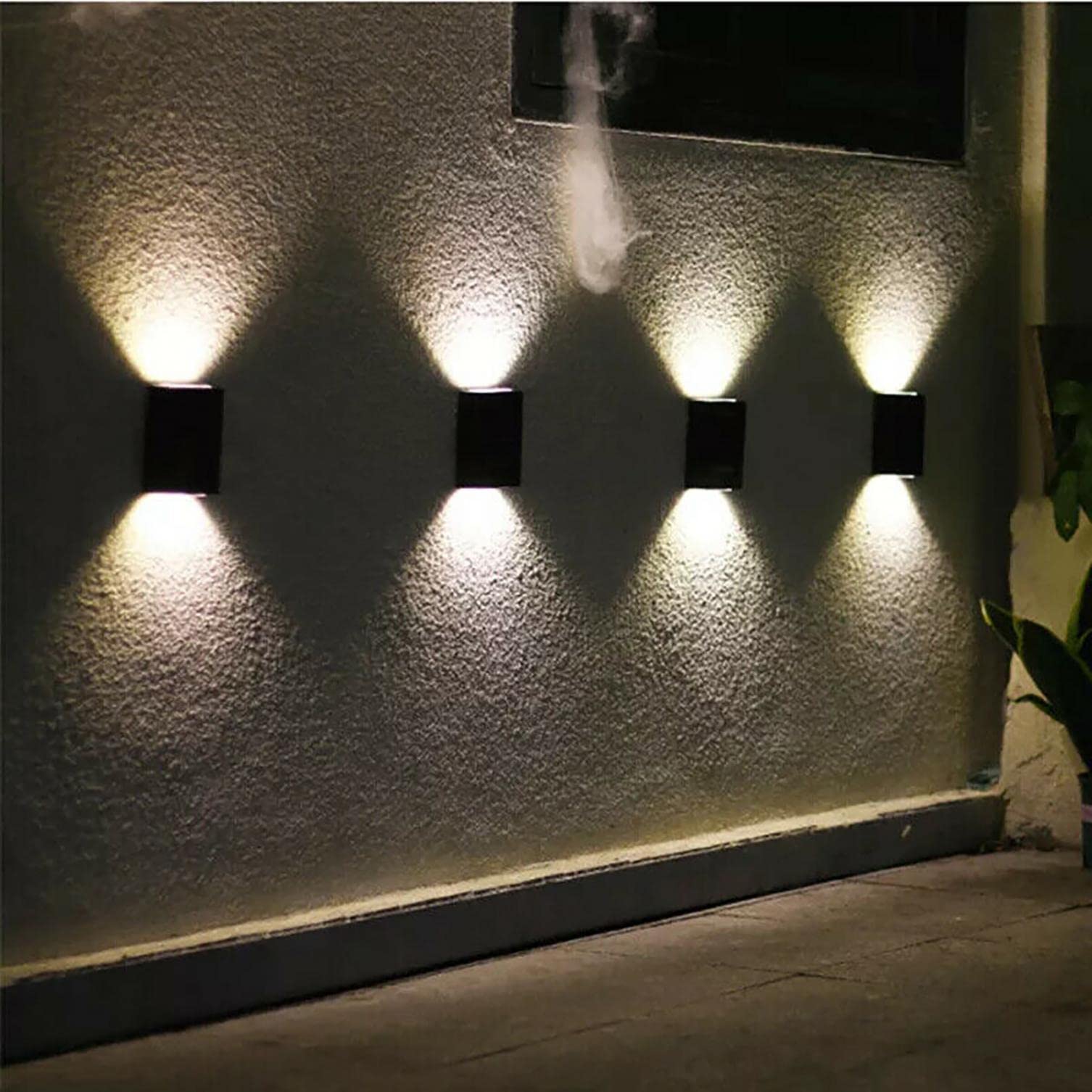 Solar LED Wall Light for Outdoor Garden - IP65 Waterproof Up & Down Glow Lighting with 200mAh Large Capacity | Perfect for Pathway, Patio, Deck, and Landscape Illumination