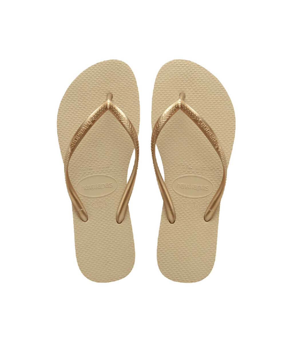 Havaianas Women's Slim Metallic Flip Flops - Stylish Comfort Sandals for Beach, Pool & Summer Vacations