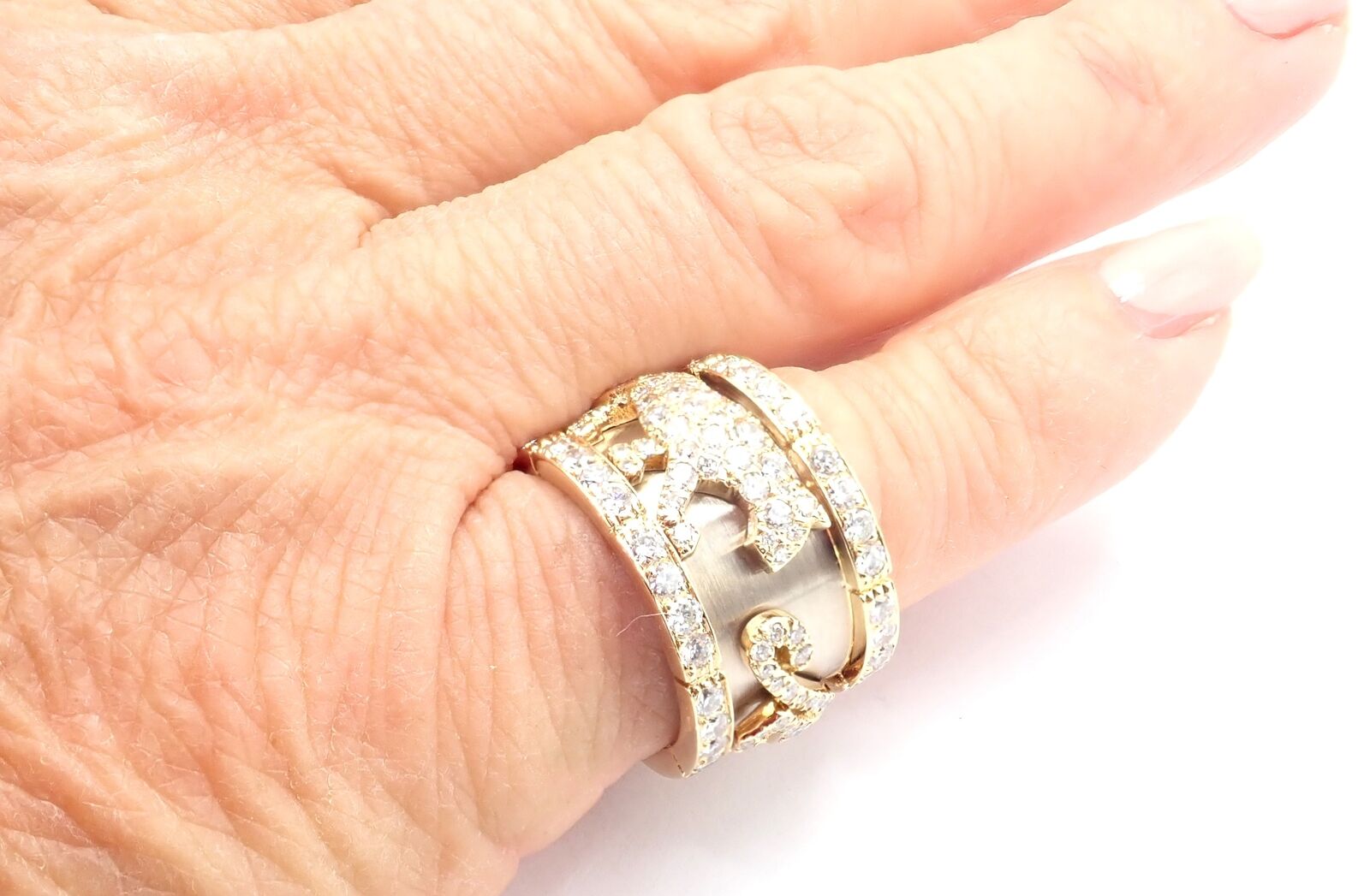 Cartier Panthère Mahango 18k Yellow & White Gold Diamond Ring for Women - Luxury Wedding, Engagement & Anniversary Jewelry Gift