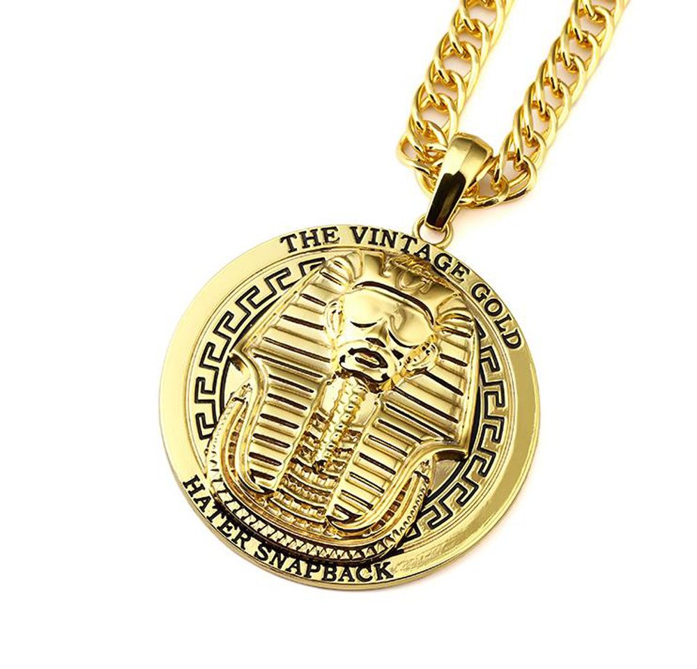 18K Gold Plated Pharaoh King Necklace for Men & Women - 31