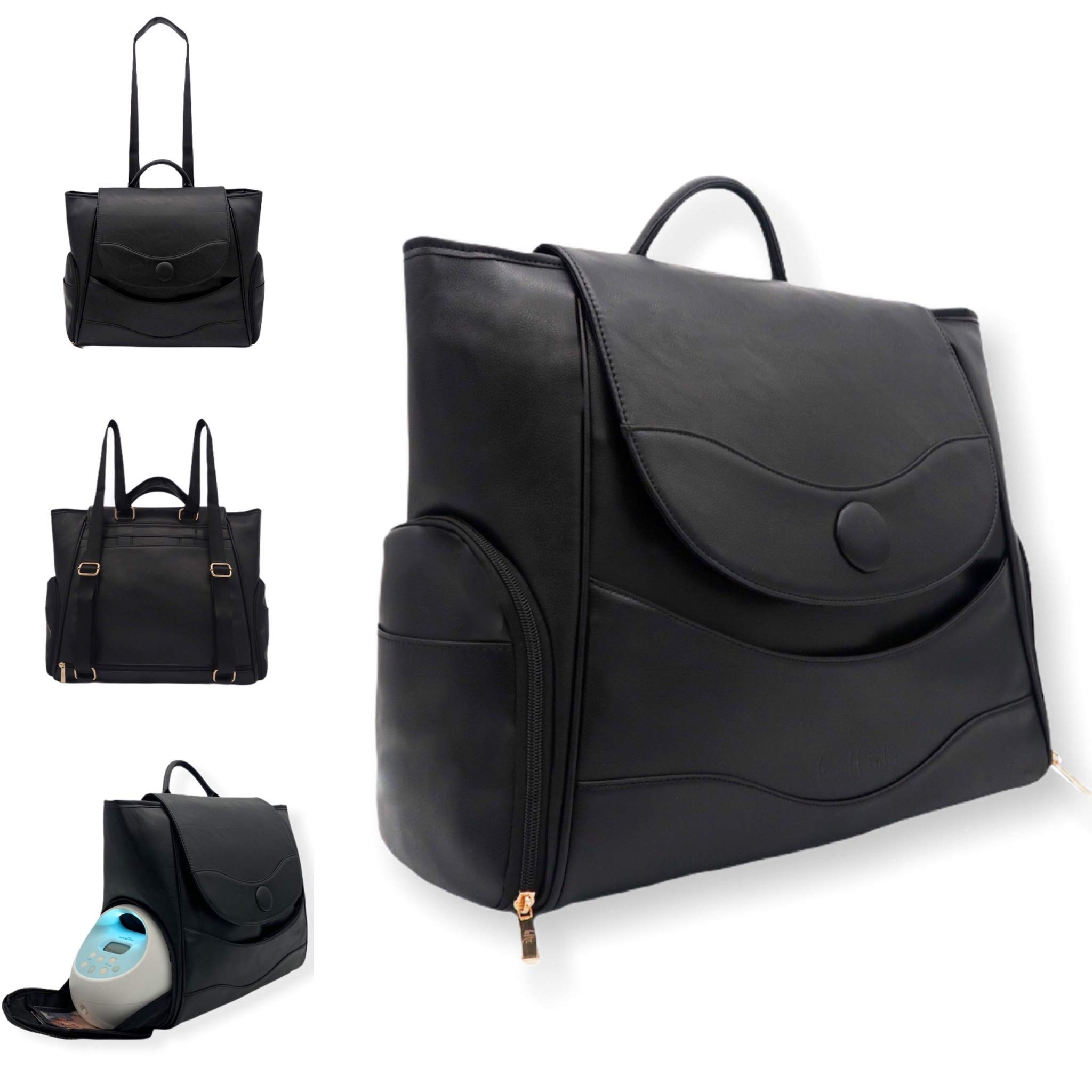 Kai N Talia Breast Pump Bag & Diaper Bag with Insulated Pockets - Convertible Backpack for Nursing Moms - Perfect for Work, Travel & Baby Care Essentials