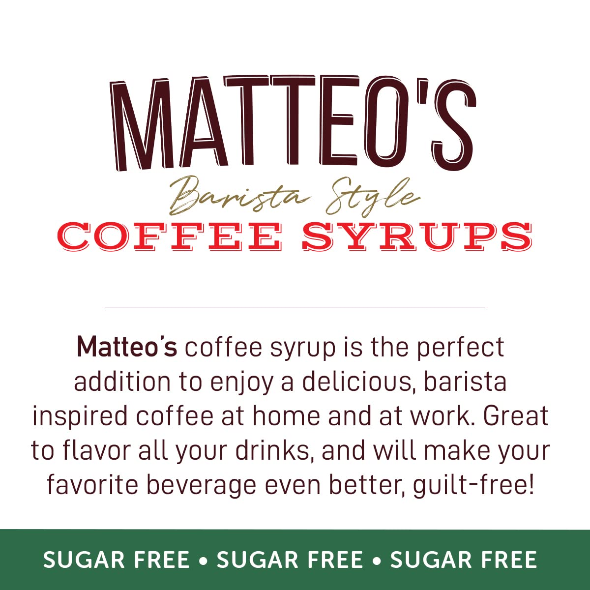 Sugar Free Coffee Flavoring Syrup - Matteo's Eggnog Flavor (25.4 Oz, 2 Count) | 0 Calorie, 0 Sugar, Keto Friendly | Perfect for Coffee, Lattes, Desserts & Holiday Drinks