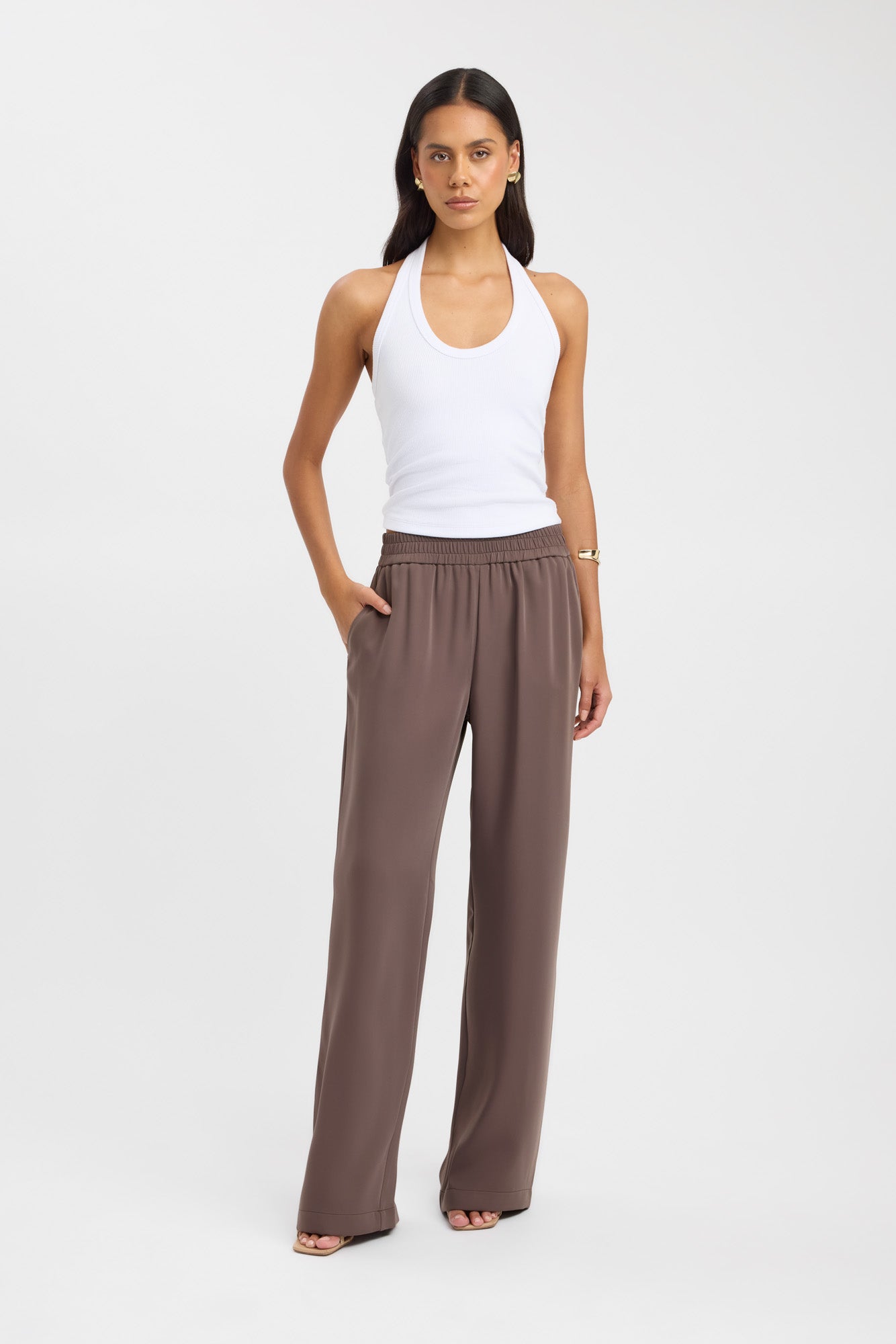 Maria High Waist Wide Leg Pants for Women - Comfortable Stretchy Lounge Pants for Casual Wear, Work & Travel