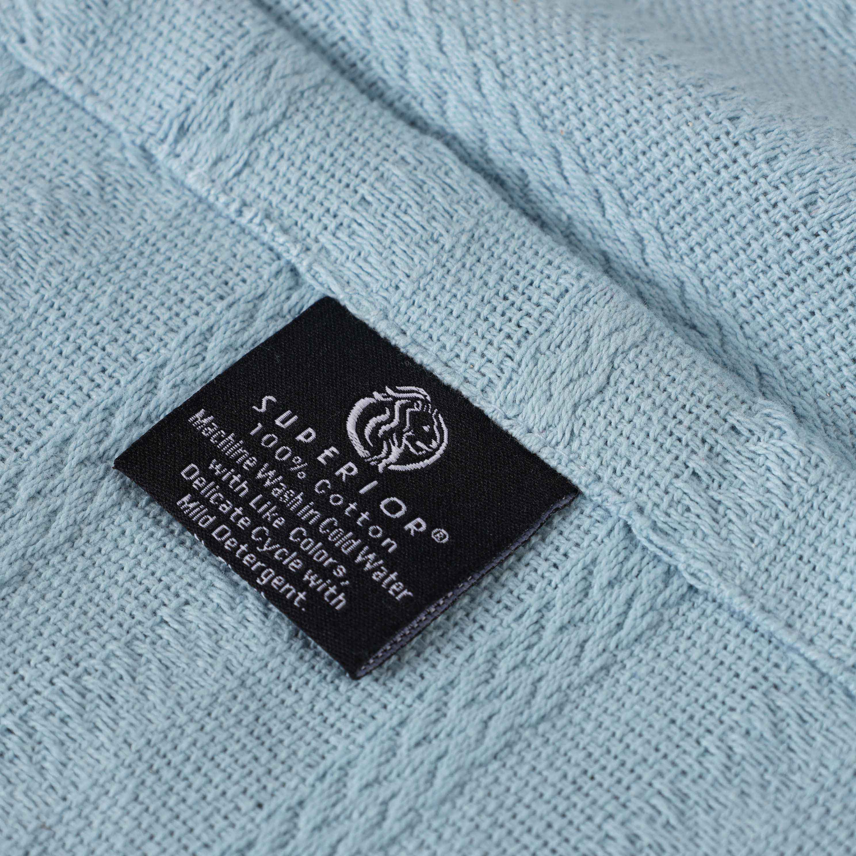 Soft Clara Cotton Textured Striped Lightweight Woven Blanket - Perfect for Sofa, Bed & Outdoor Picnics