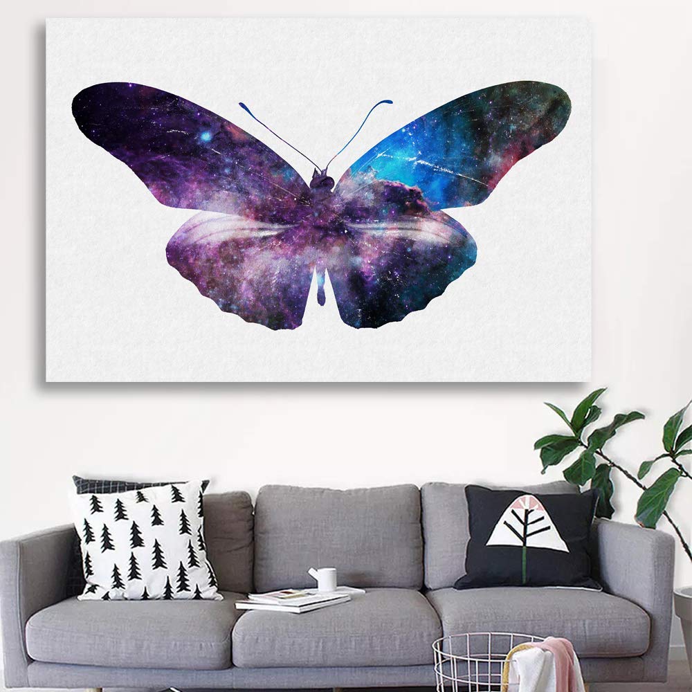 Wall26 Canvas Wall Art - Stunning Butterfly Giclee Painting for Home Decor, 32x48 Inches, Perfect for Bedroom, Living Room, and Office Spaces
