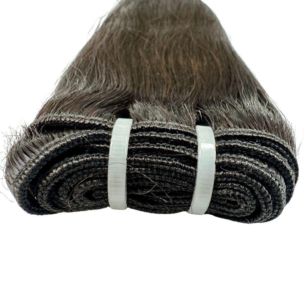 100% Raw Natural Black Straight Human Hair Bundles for Weaving & Extensions - Perfect for Salon, Styling & Everyday Wear