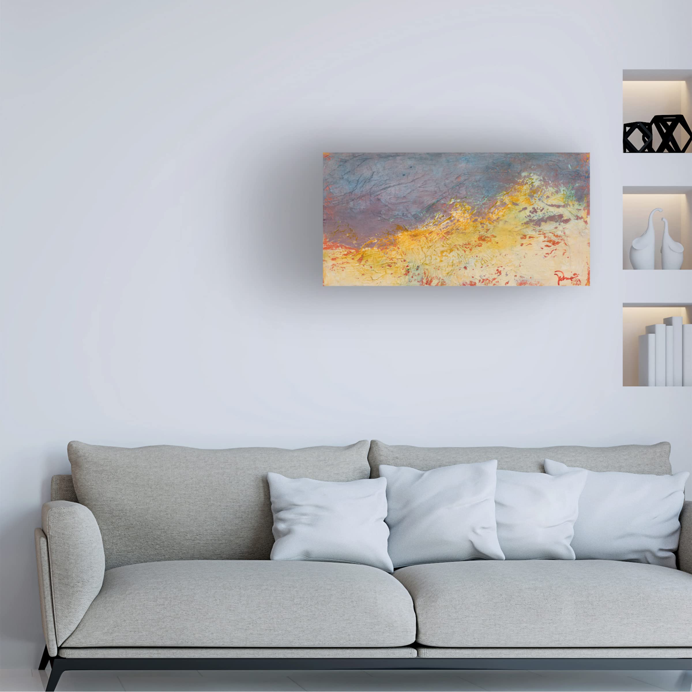 Trademark Fine Art 'Aerial' Canvas Wall Art by Patrick Dennis - Stunning Landscape Painting for Living Room, Bedroom & Office Decor