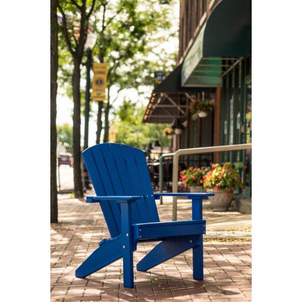 Premium Lakeside Adirondack Chair - Comfortable Outdoor Patio Furniture for Relaxing by the Water - Perfect for Backyards, Gardens, and Beachfronts