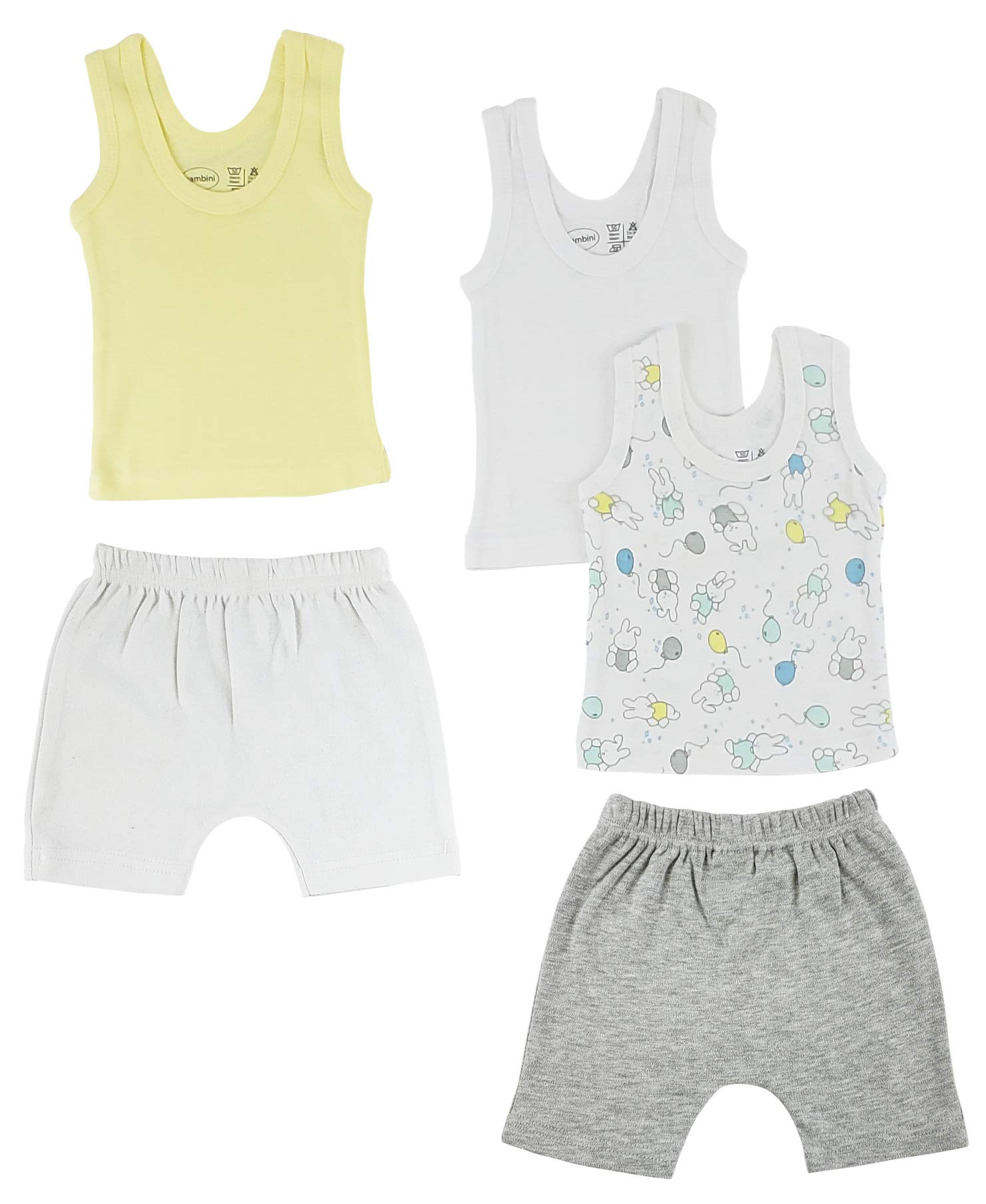 Bambini Girls Tank Tops and Shorts Set - Small Size | Cute Summer Outfits for Toddler Girls | Perfect for Playtime, Beach & Outdoor Activities