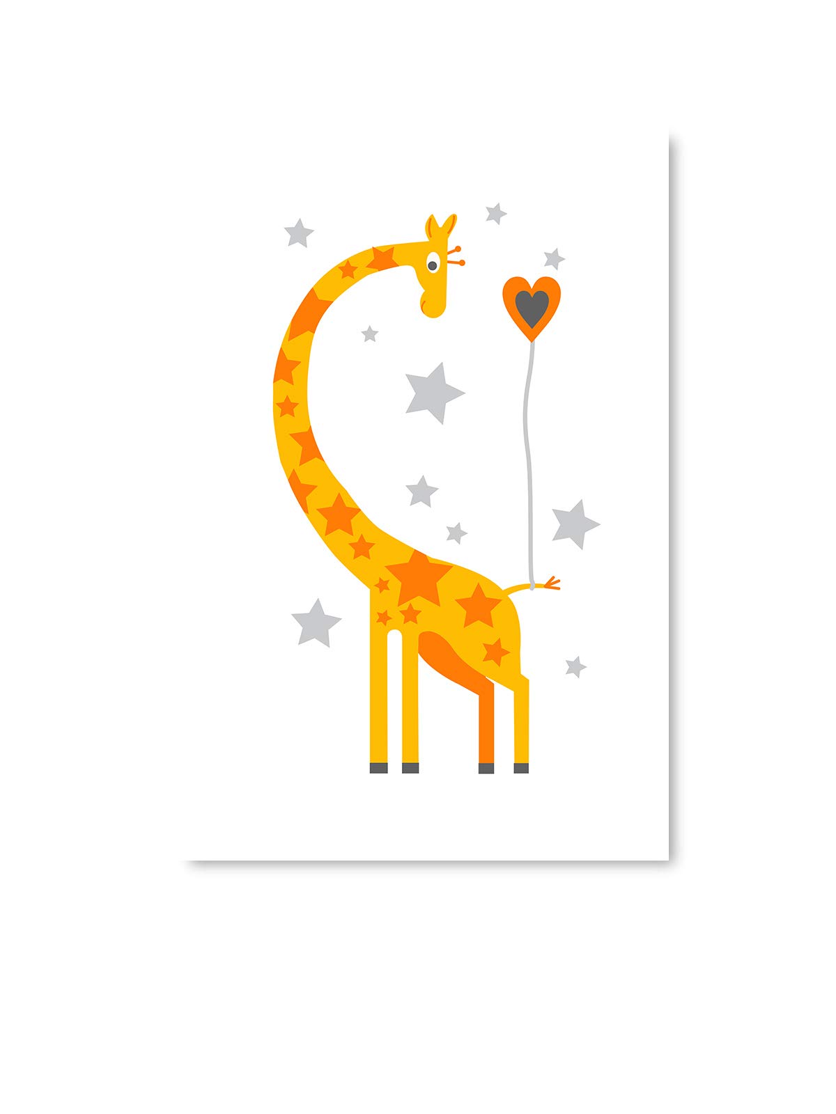 Awkward Styles Giraffe Wall Art Print - 8x12 Inch Unframed Animal Poster for Kids Room Decor | Jungle Theme Nursery, Playroom & Classroom Wall Decor