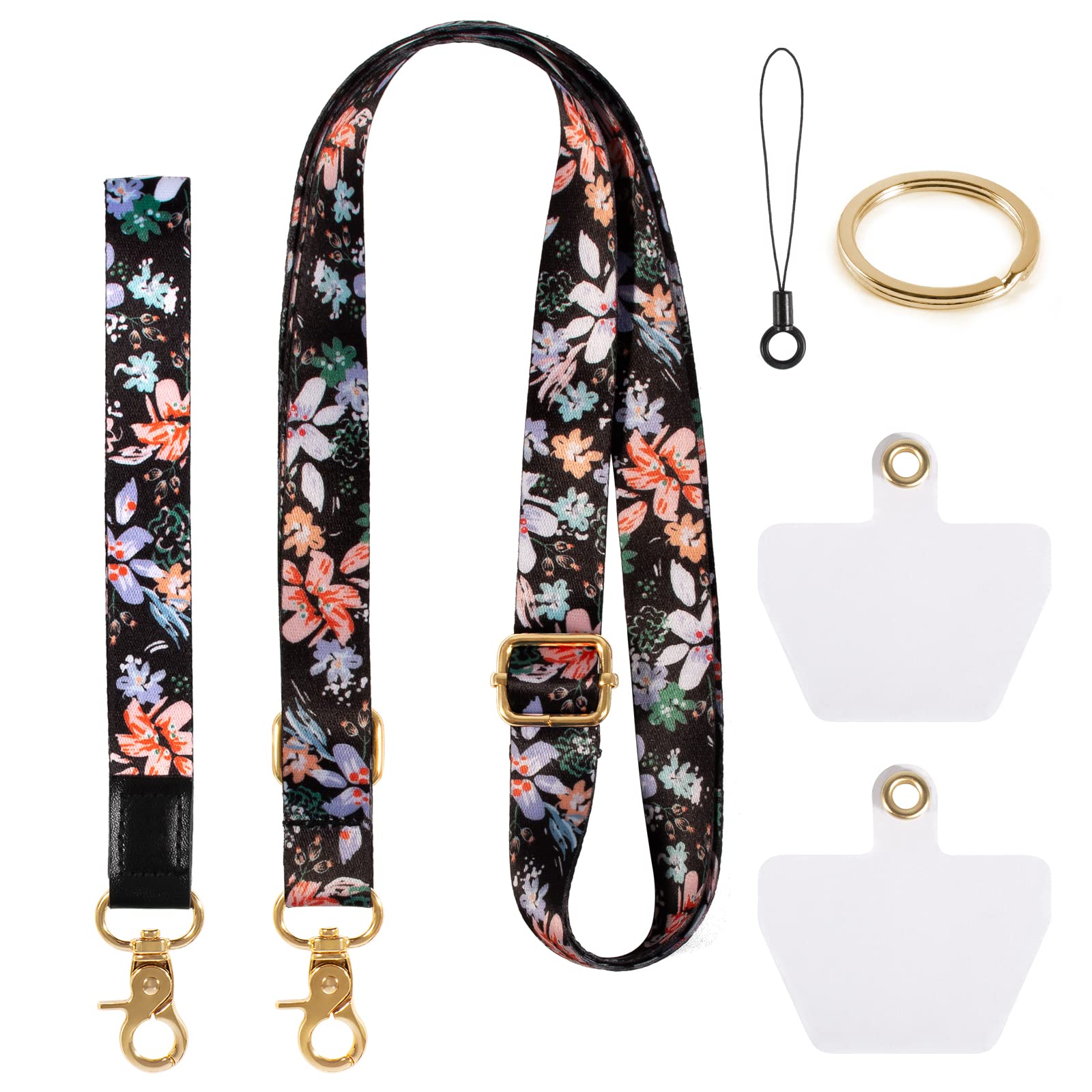 Universal Adjustable Phone Lanyard - Crossbody & Wrist Strap for iPhone, Keys, ID Badges | Secure Hands-Free Carrying for Work, Travel & Outdoor Activities