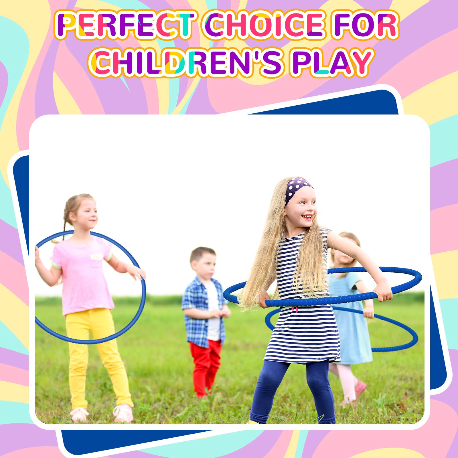 Shappy 6-Pack Adjustable Plastic Hoops - Gym, Playground & Dog Agility Toys for Teens & Parties