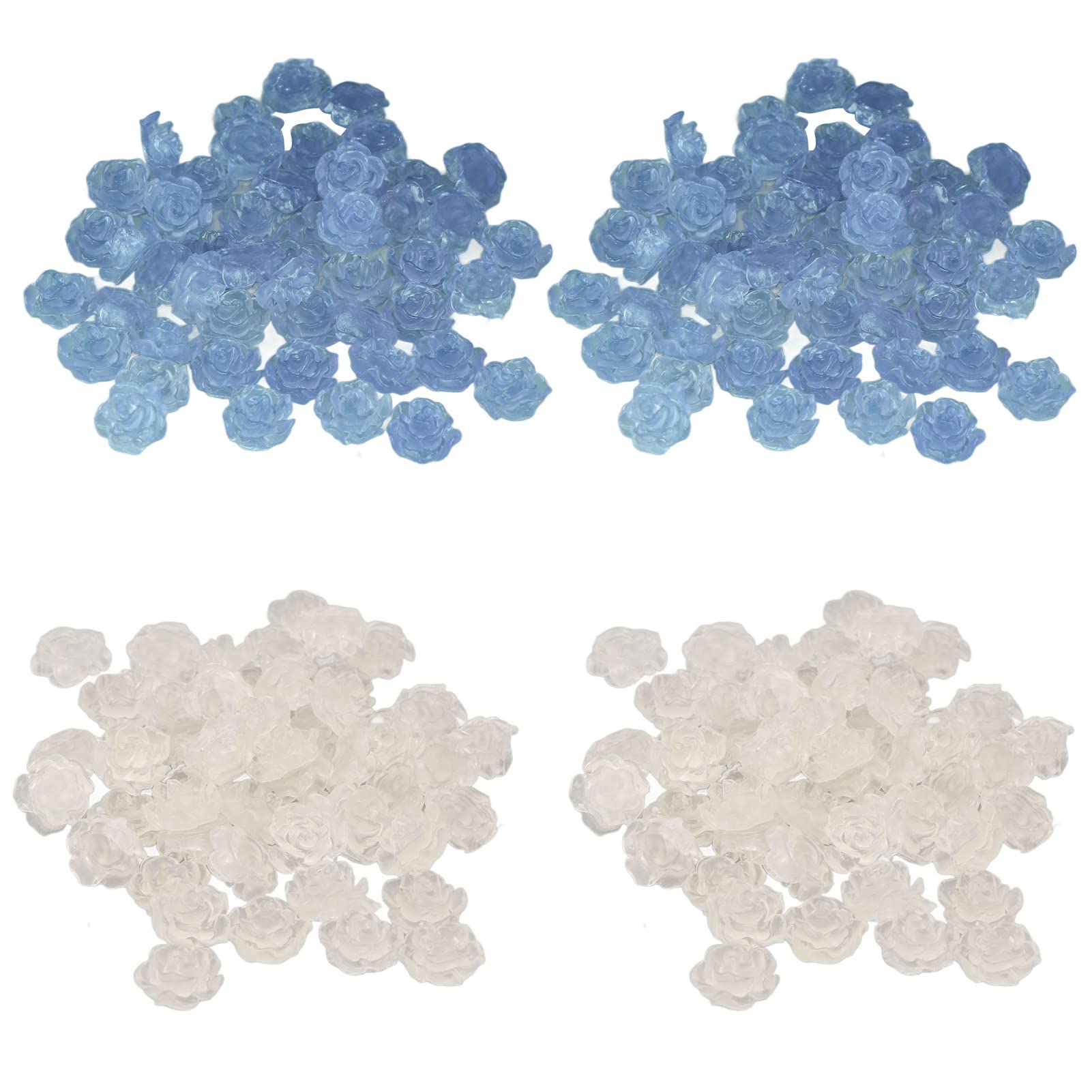 3D Camellia Nail Art Decor Kit - 10 Packs DIY Resin Nail Jewelry with Color Changing Effect, Exquisite 3D Floral Nail Decorations for Women (Blue) - Perfect for Nail Salons, Home Manicures, Parties and Special Occasions