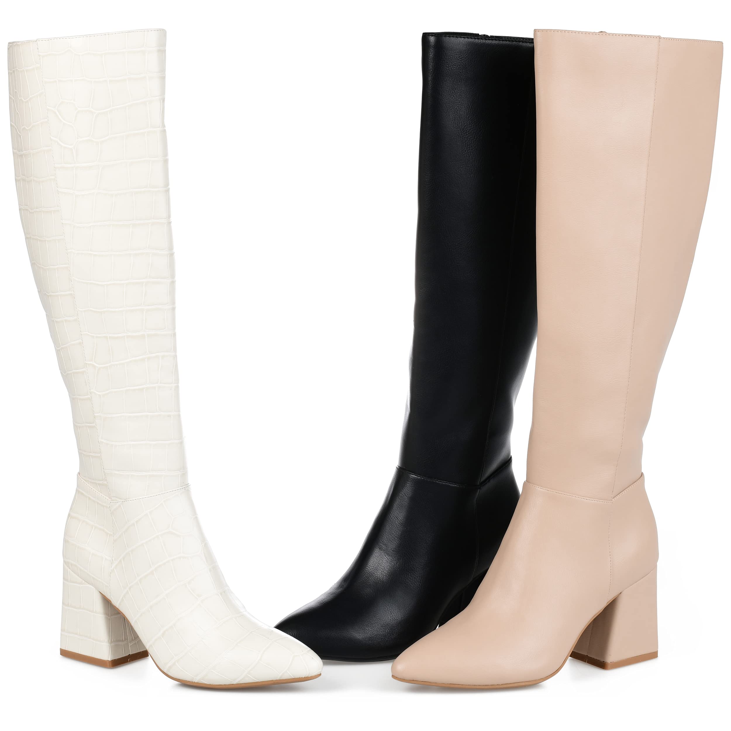 Journee Women's Landree Knee High Boots - Comfortable Foam Block Heel for All-Day Wear | Perfect for Office, Date Night & Fall/Winter Fashion