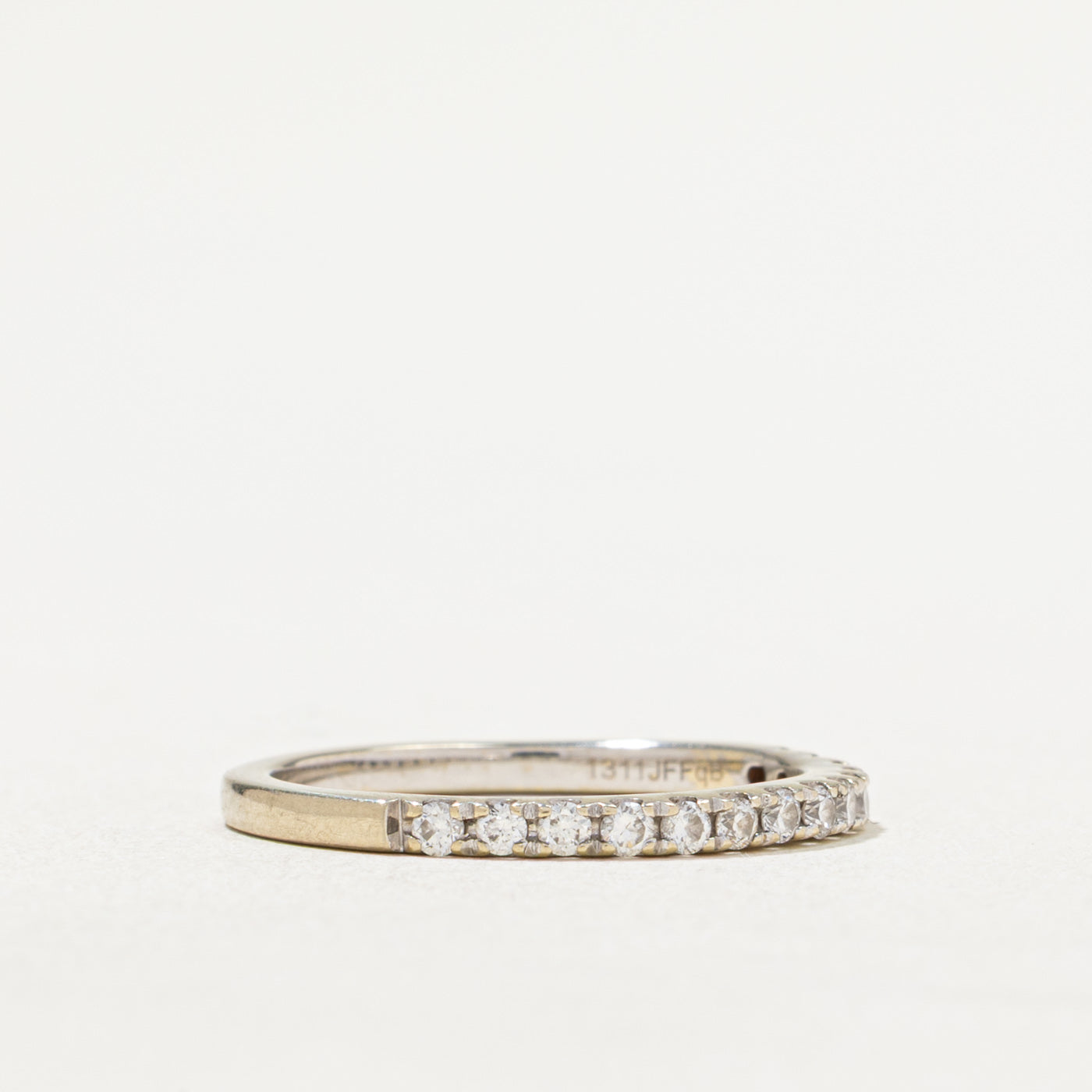Semi Eternity Diamond Wedding Band Ring - 0.28 Carat Total Weight (CTW) - Size 6 - Perfect for Anniversary Gifts, Bridal Jewelry & Special Occasions