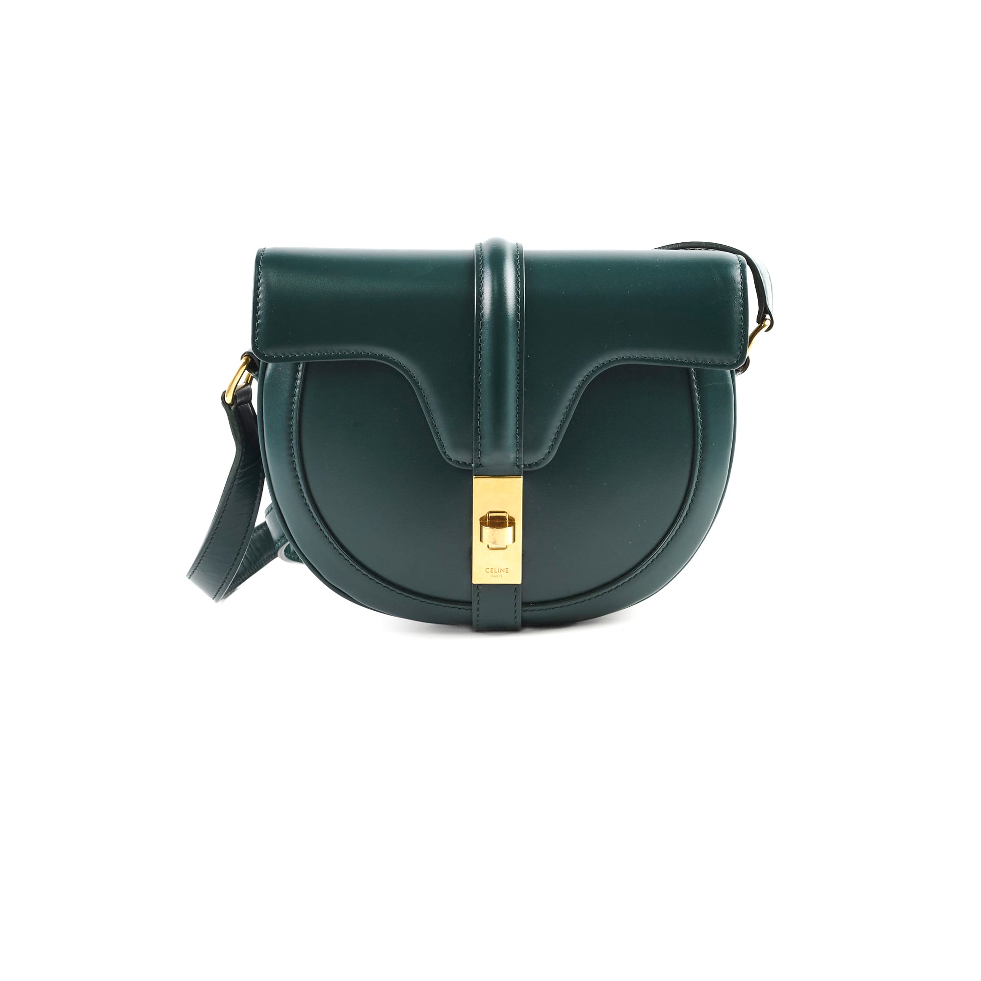 Celine Small Besace Bag in Green | Luxury Crossbody Handbag for Women | Perfect for Everyday Use, Work & Travel