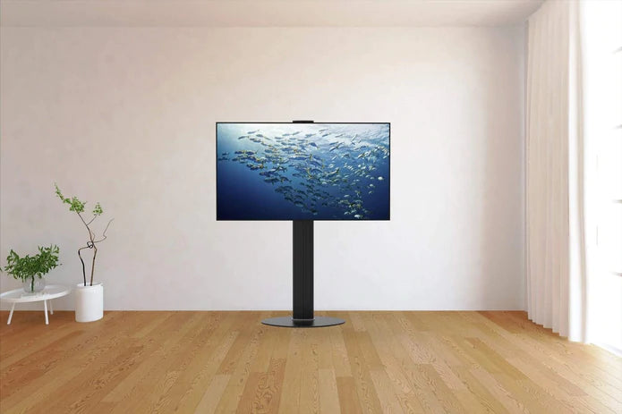 RHO TV Stand for Flat Screen TVs - Modern & Sturdy TV Support for Living Room, Bedroom, or Home Theater Setup
