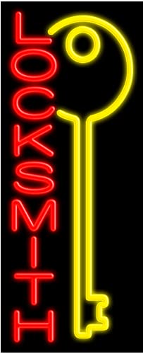 Professional Locksmith Glass Neon Sign #11003 - Handcrafted in USA | Perfect for Barbershops, Salons & Workshop Decor