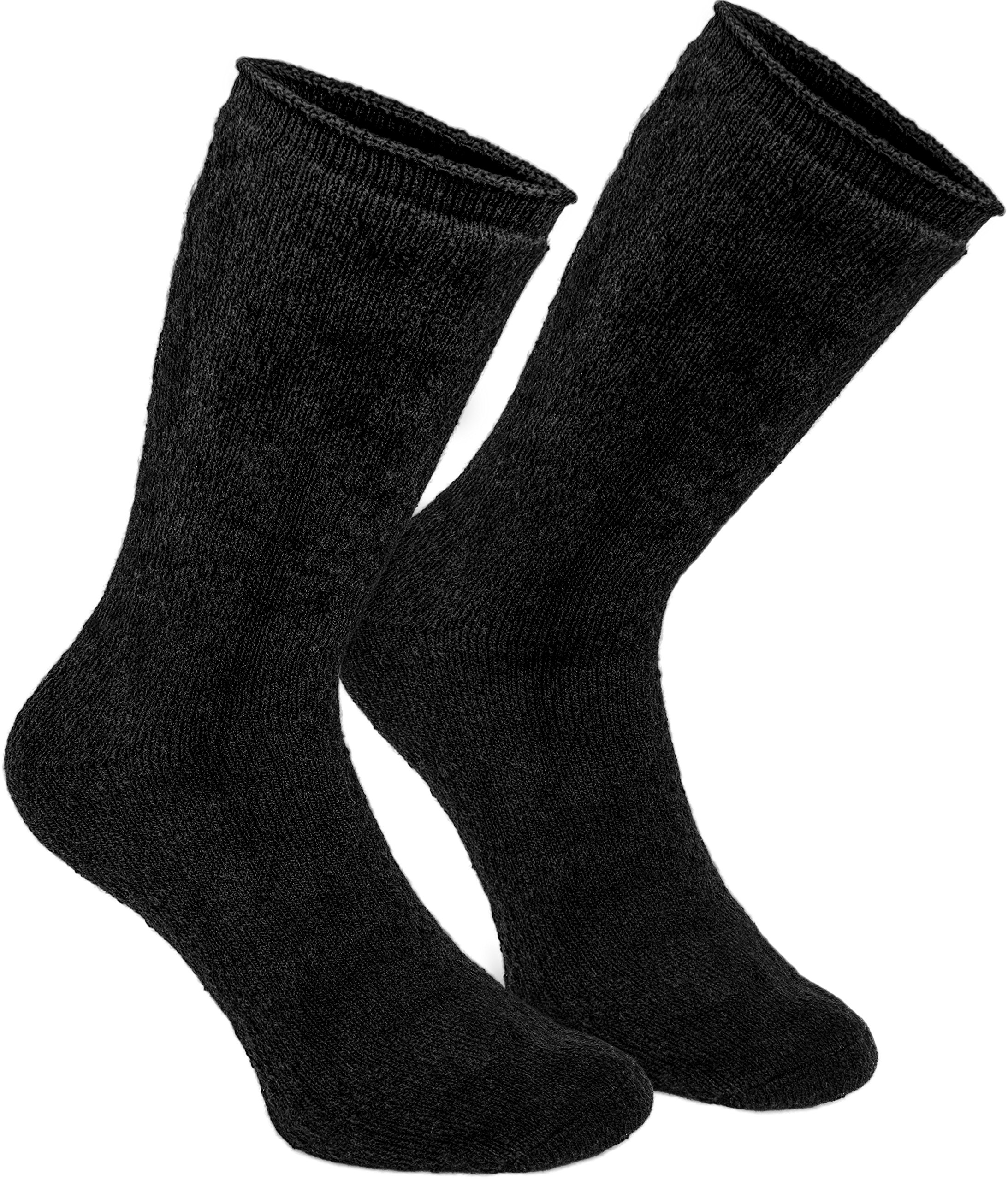 BRUBAKER 2-Pack Thermal Socks for Women & Men - Ultra Warm Winter Socks with Heat-Trapping Insulation Fibers - Perfect for Skiing, Hiking & Cold Weather Activities
