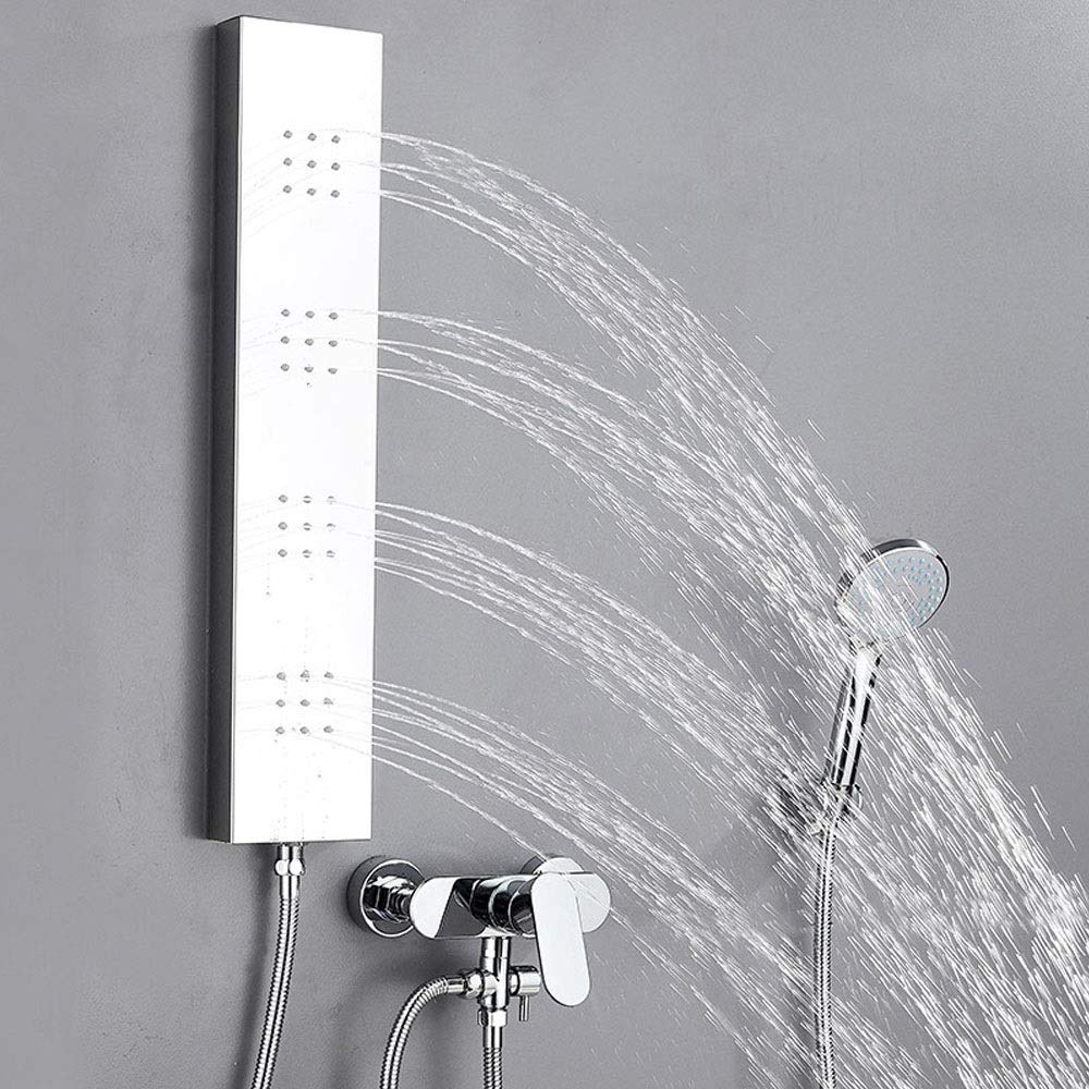 Premium Shower Set with Wall-Mounted Copper Faucet & 304 Stainless Steel Shower Screen - Includes Hand Spray & Easy Installation for Modern Bathrooms | Perfect for Home Spa Experience and Water-Saving Bathroom Upgrades