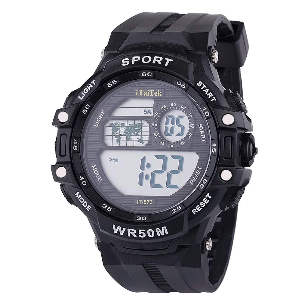 Colorful Luminous Sports Watch - Waterproof Digital Fitness Tracker with LED Display for Running, Swimming & Outdoor Activities